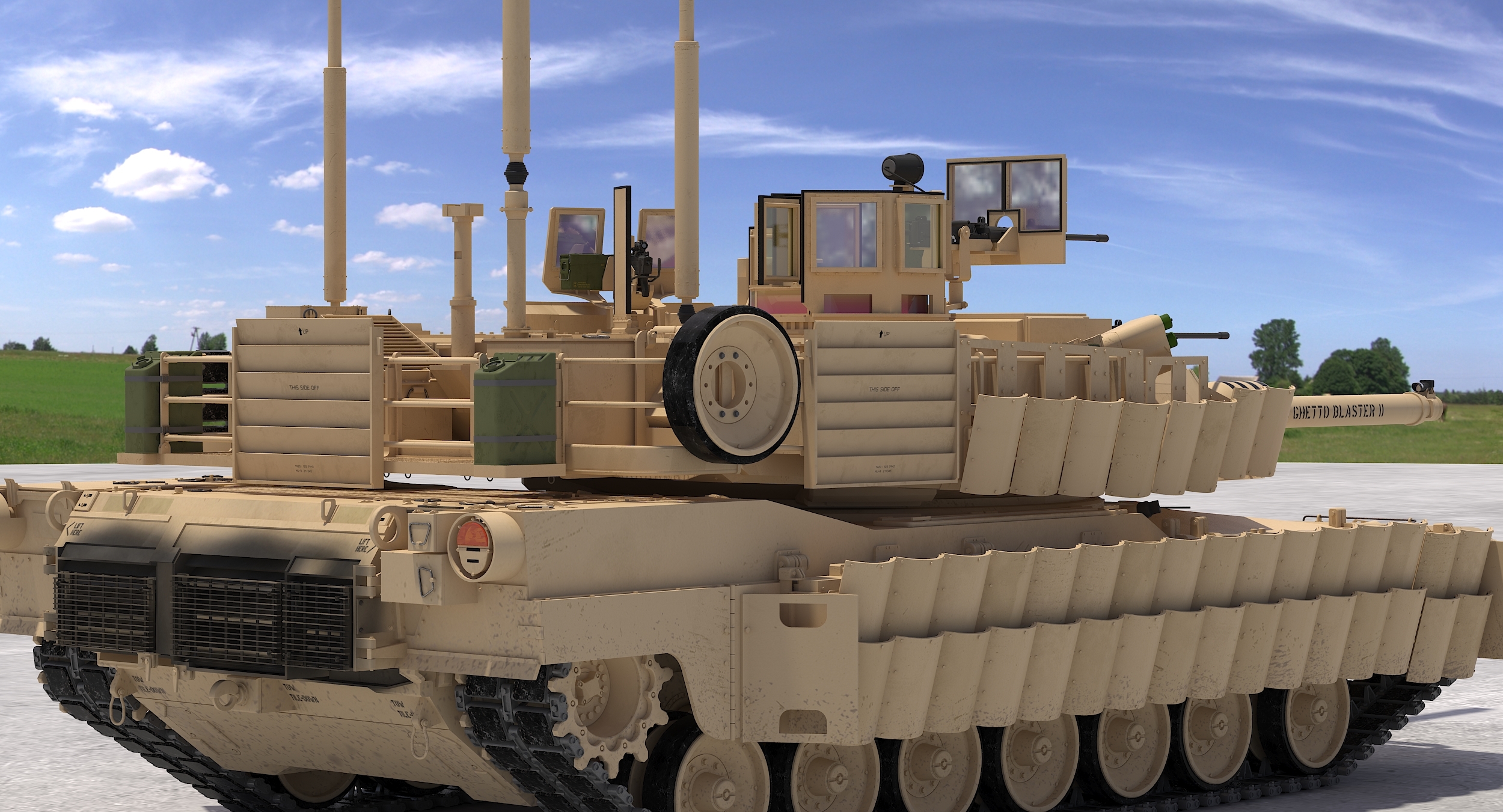 m1a2 abrams sep tusk ii(沙漠颜色 - 美国陆军)3d模型