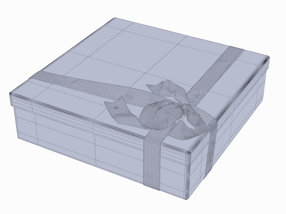 礼品盒蝴蝶结第2部分3d模型