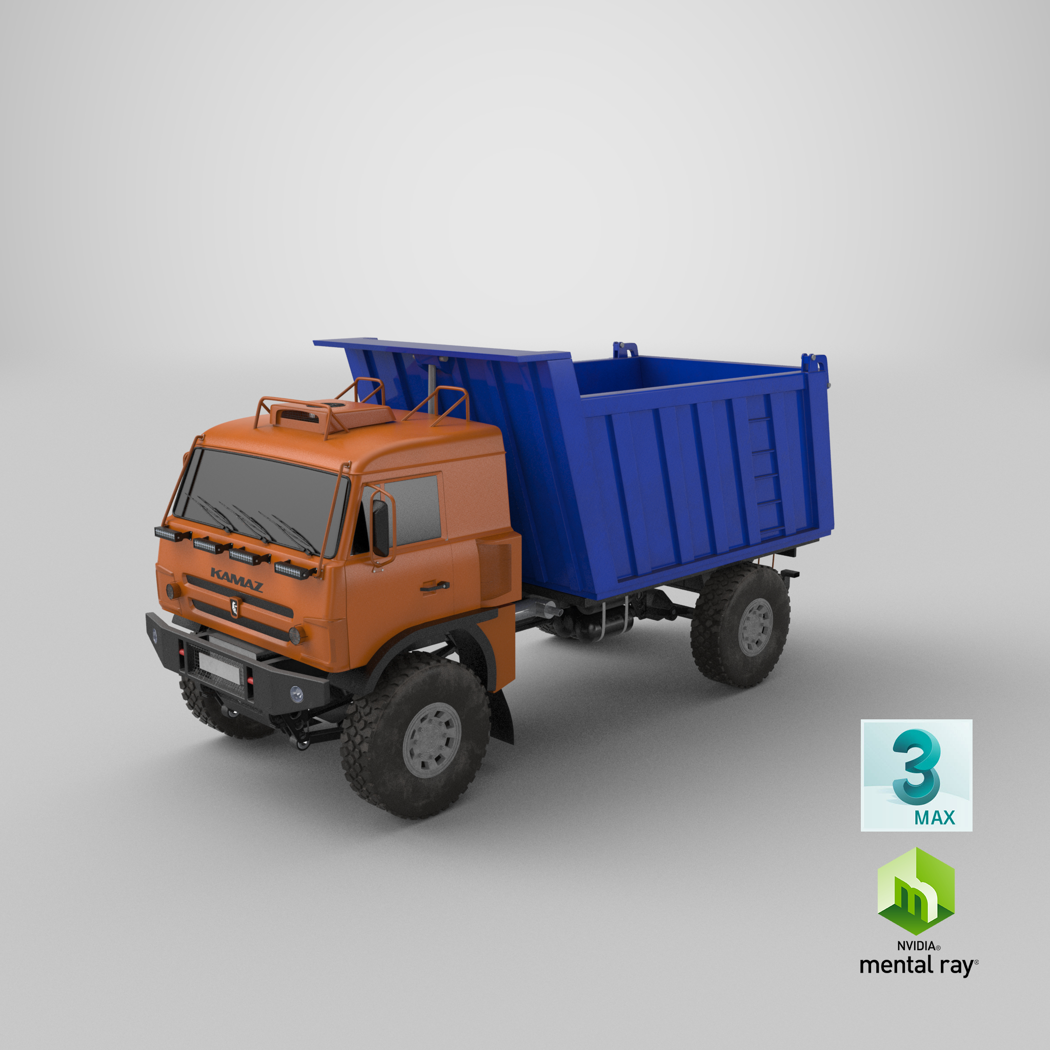 trash truck 3d model