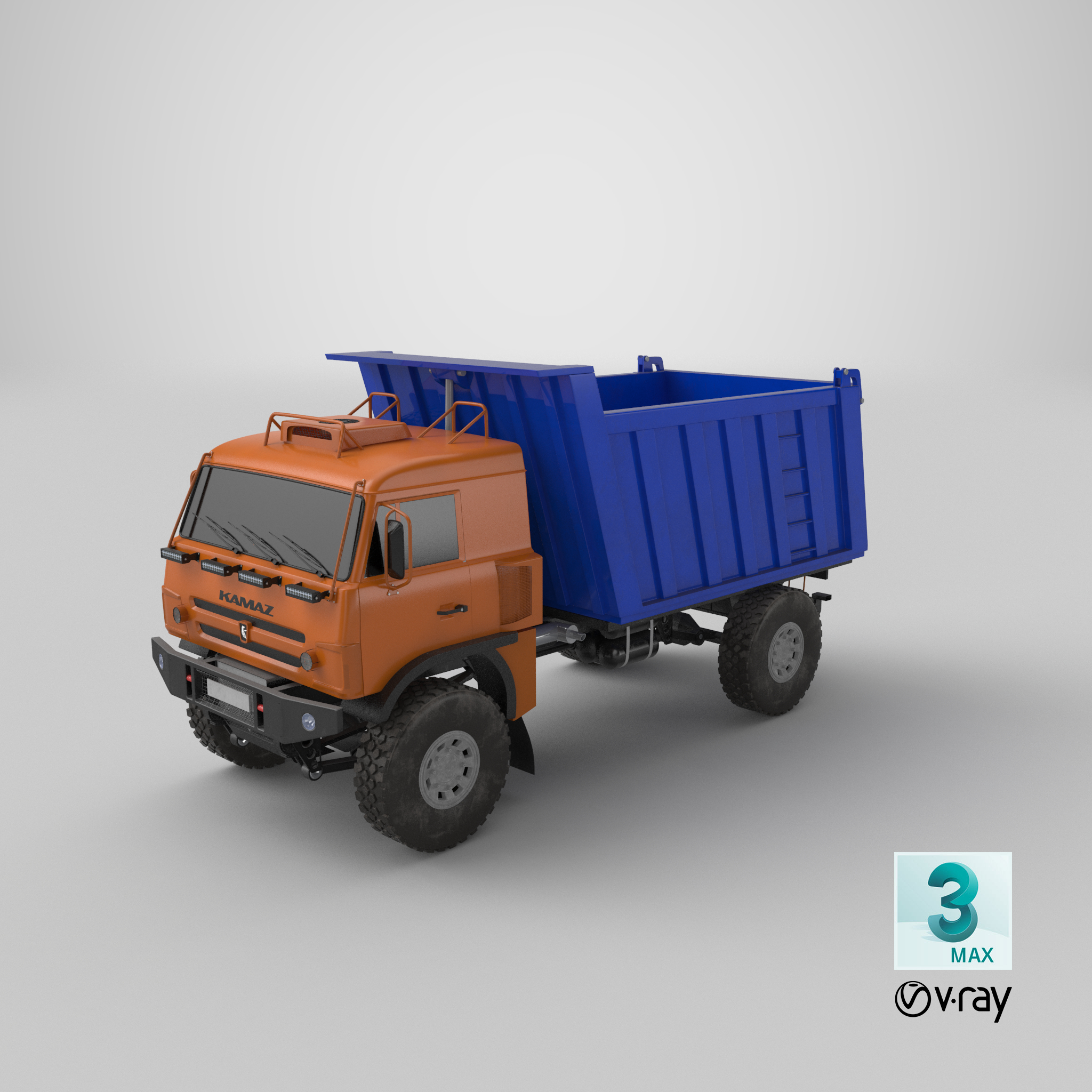 trash truck 3d model