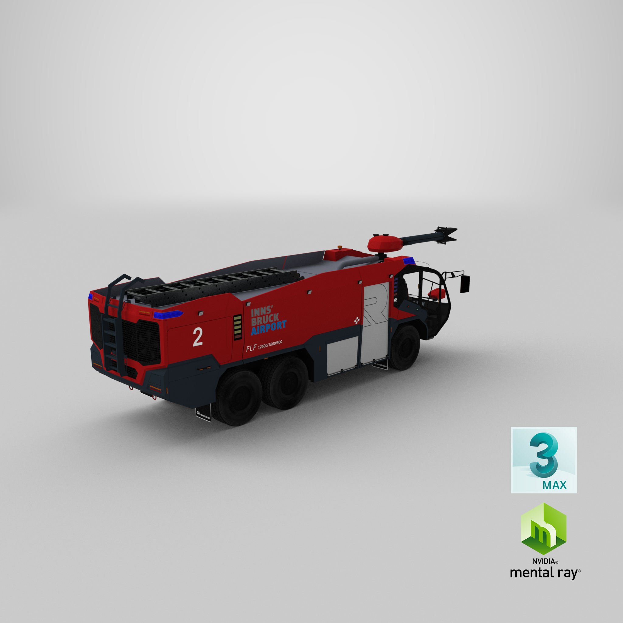 rosenbauer panther 6x6因斯布鲁克机场3d模型