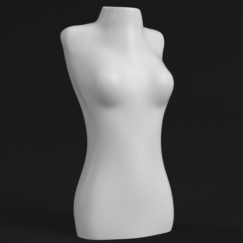 3D Female Half Body Dummy TurboSquid 1392665