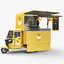 Modelo D Piaggio Food Coffee Truck Turbosquid