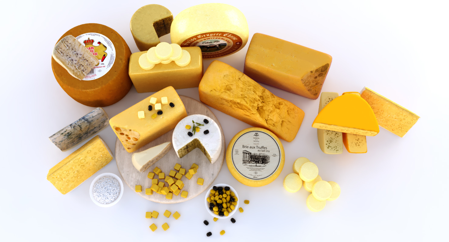 3d cheese platter model