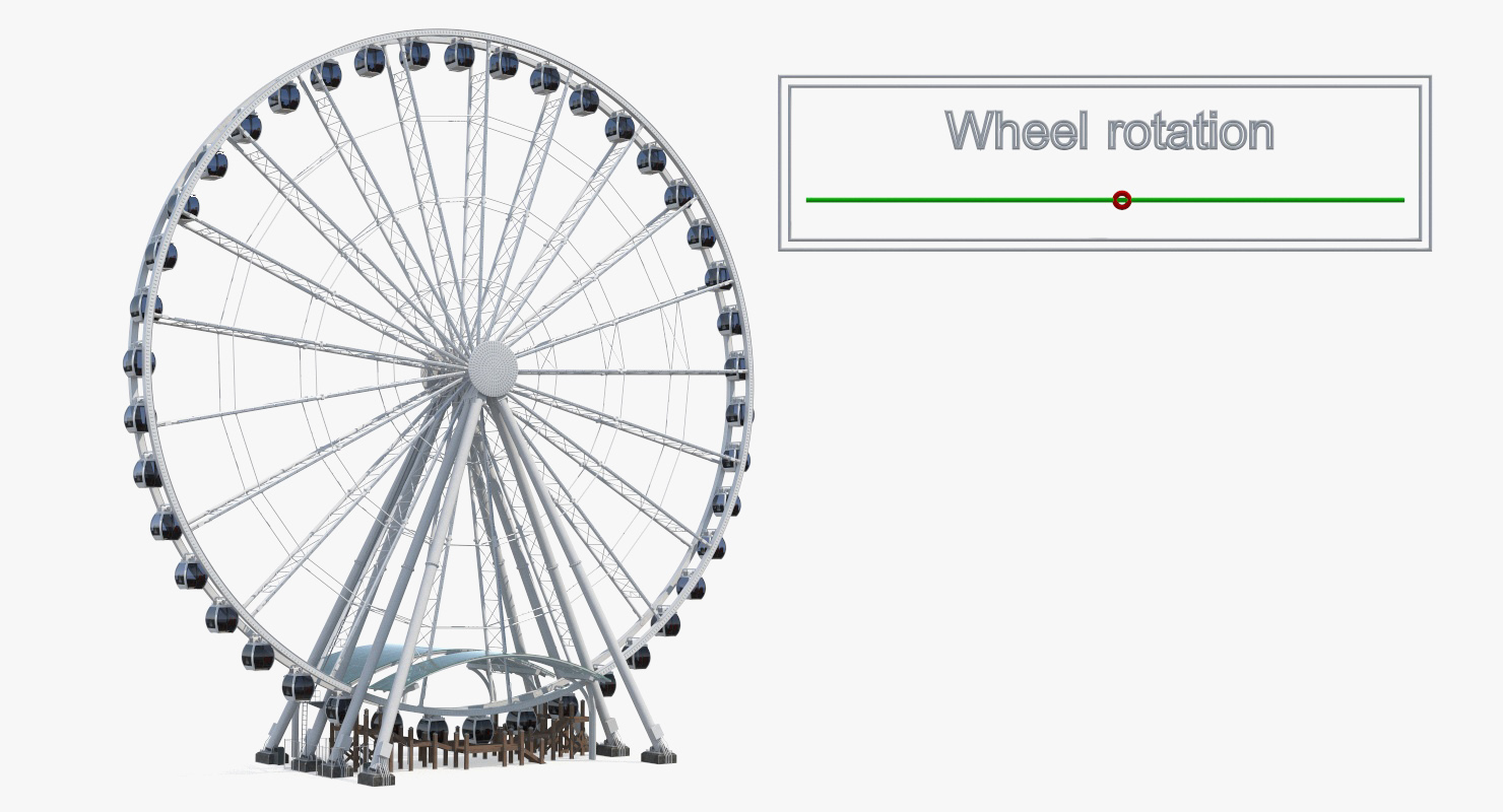 seattle great ferris wheel 3d