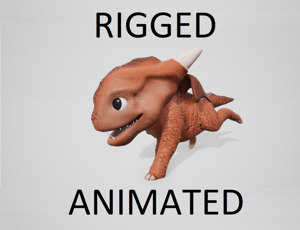 3d baby dragon model