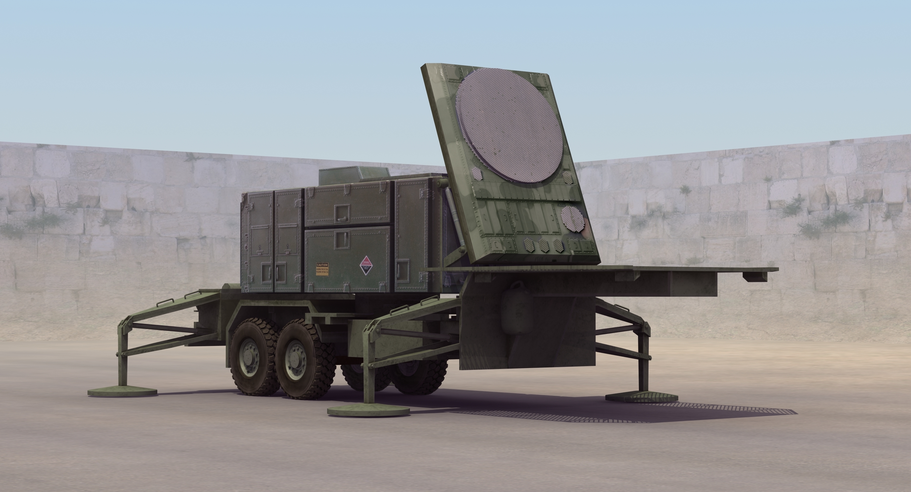 mpq-53爱国者雷达3d模型