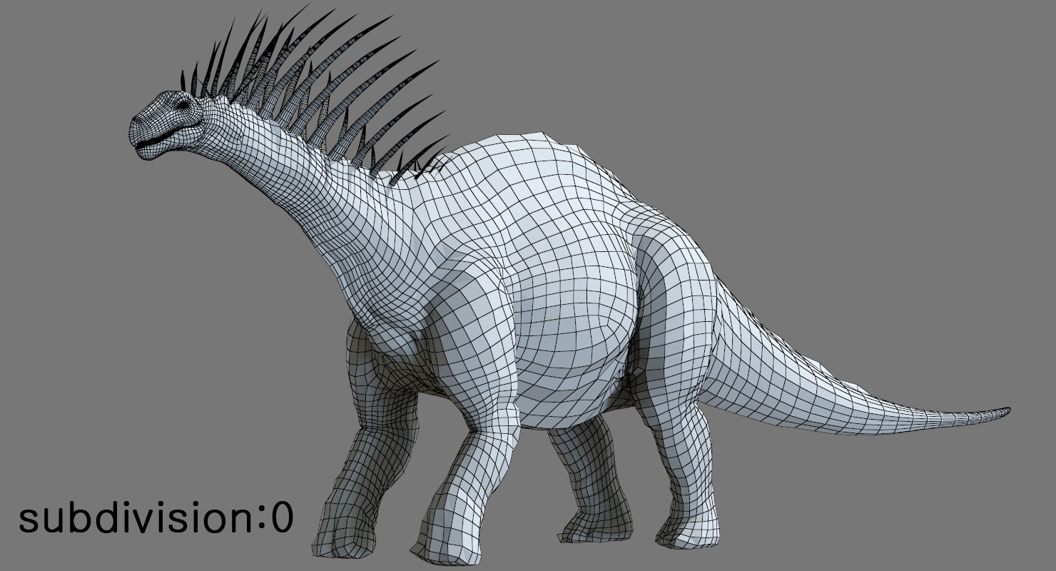 amargasaurus 3d(rigged)3d模型