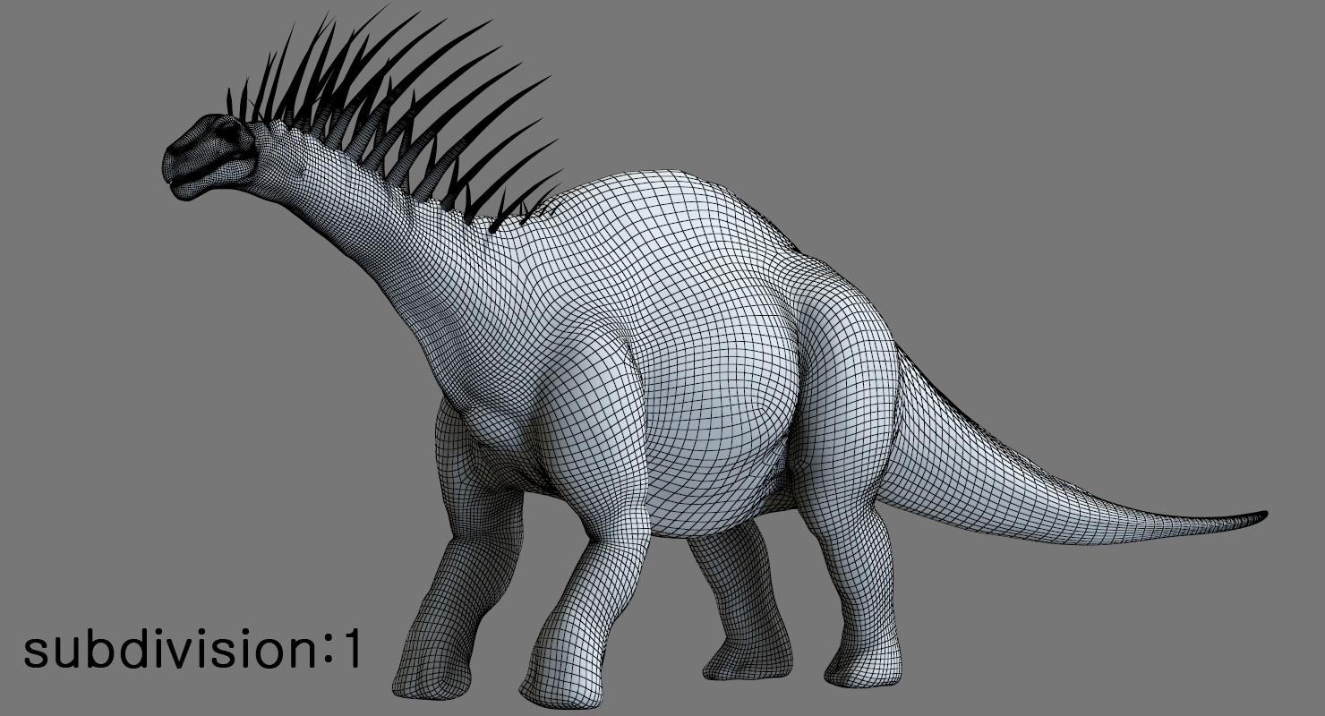 amargasaurus 3d(rigged)3d模型