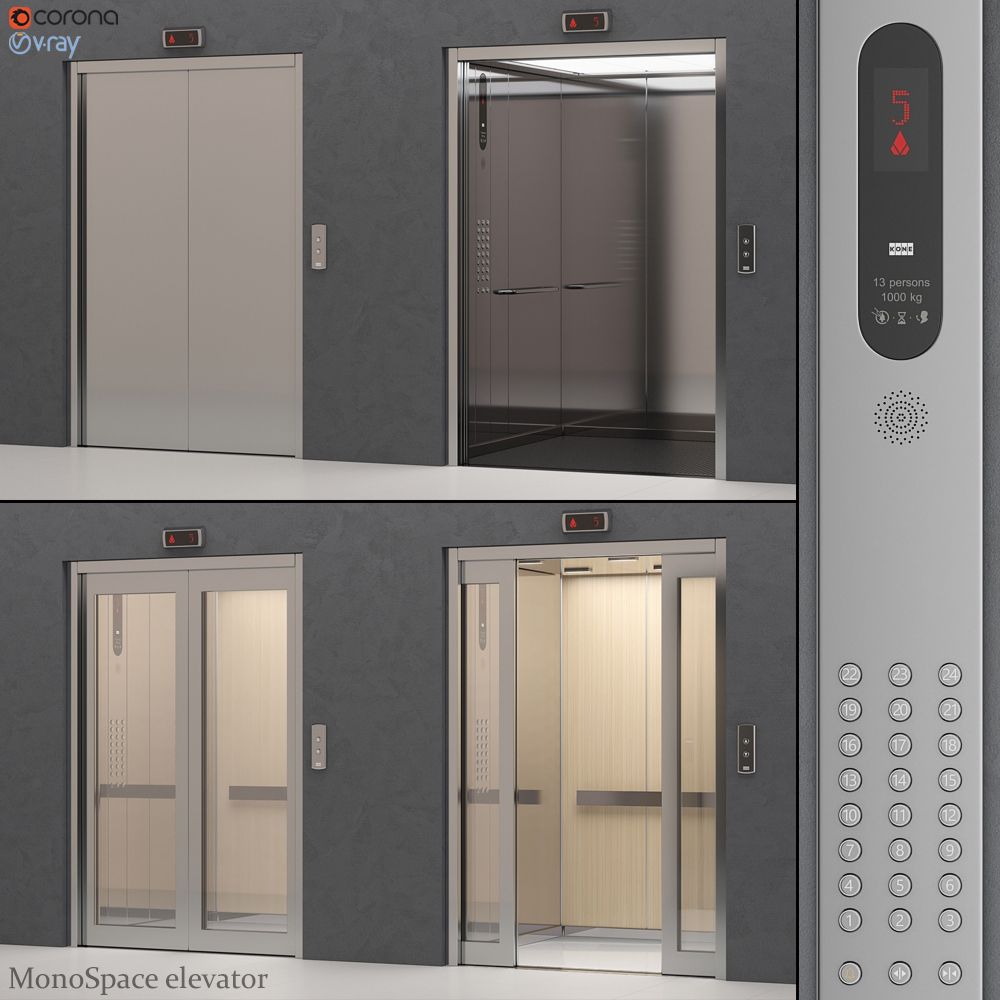 电梯kone monospace 700(kds 50)3d模型
