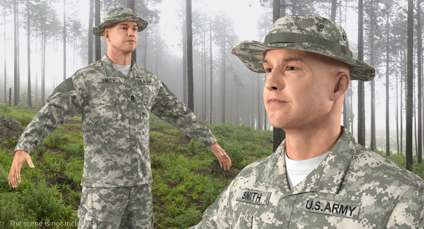 army soldier military acu 3d model