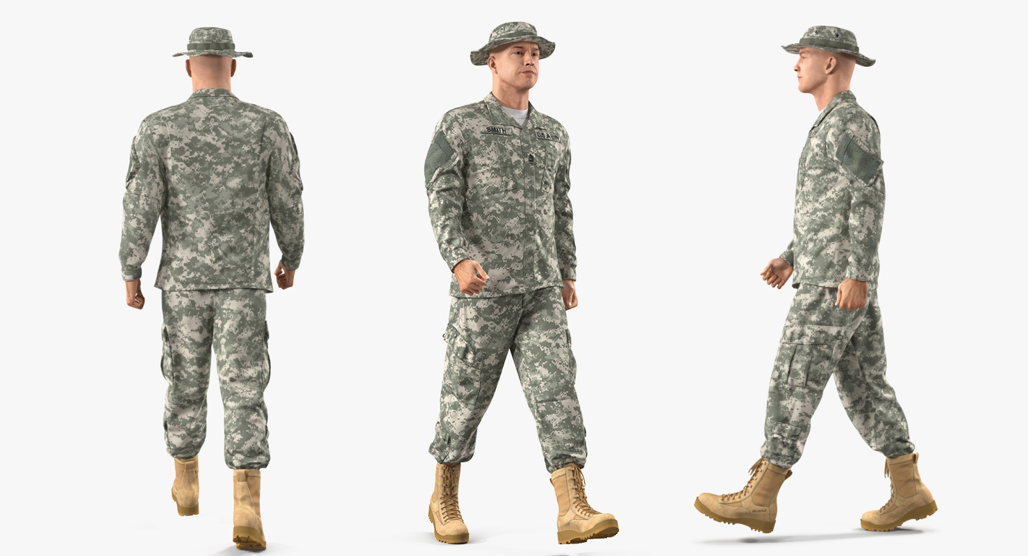 3d model army soldier combat uniform