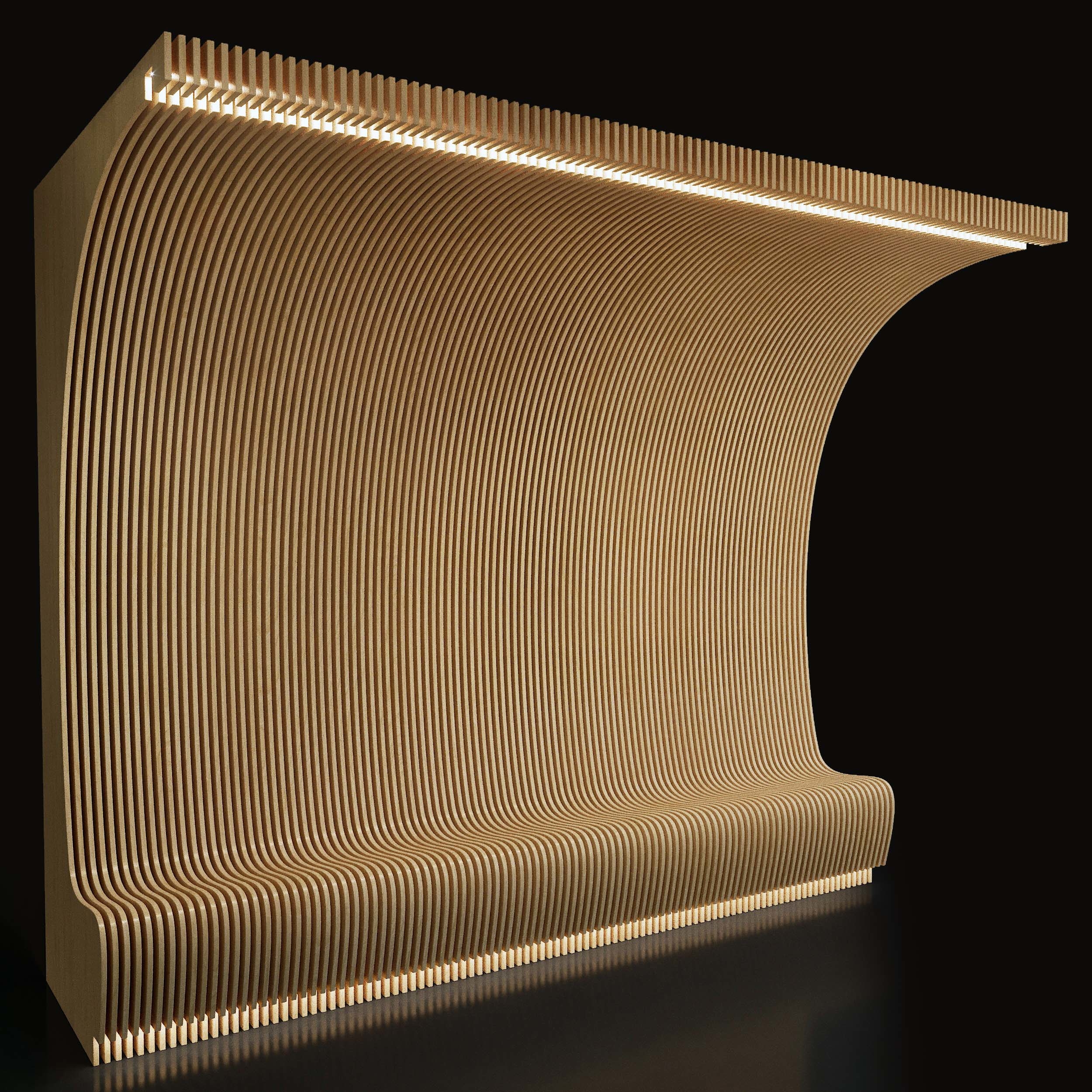 parametric wall 002 3d model