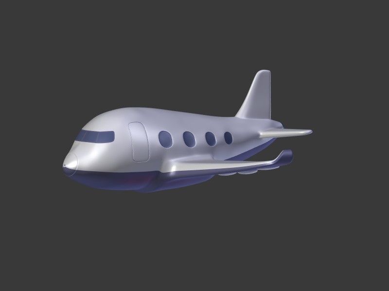 3d toy cartoon plane v3 model