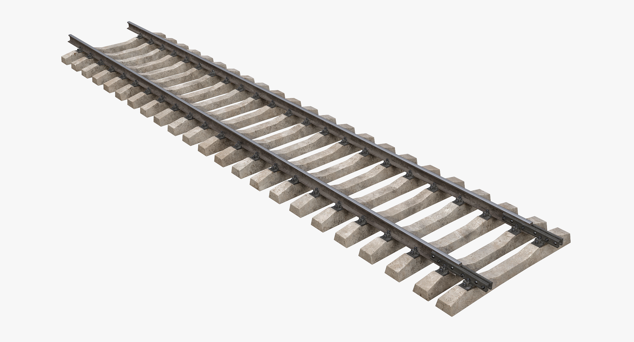 铁路轨道直3d模型