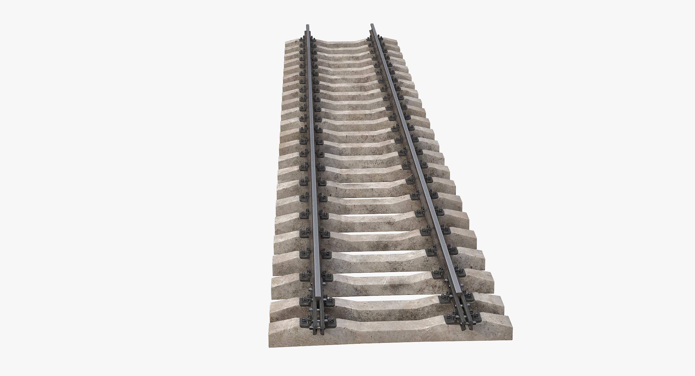 铁路轨道直3d模型