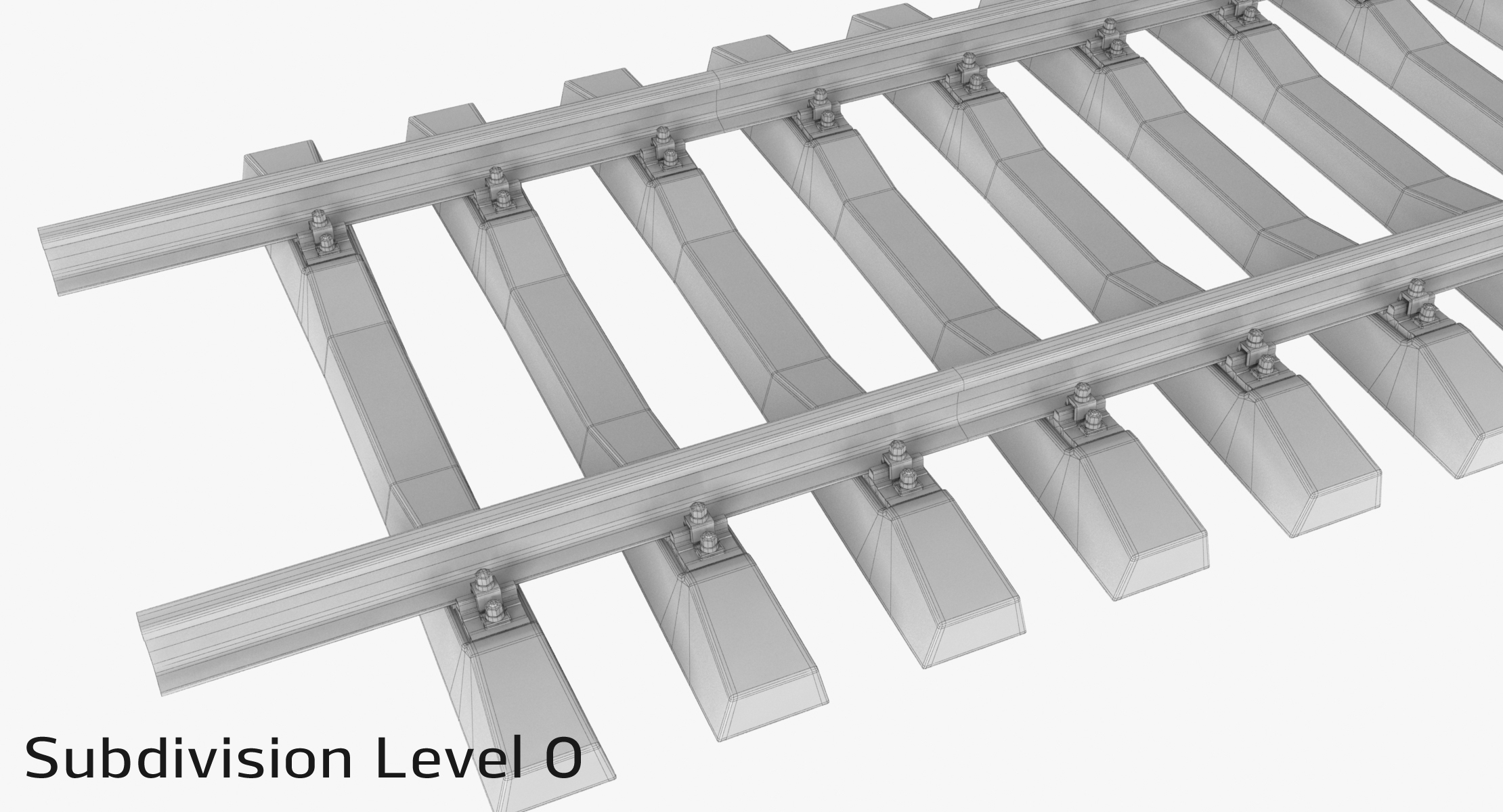 铁路轨道直3d模型