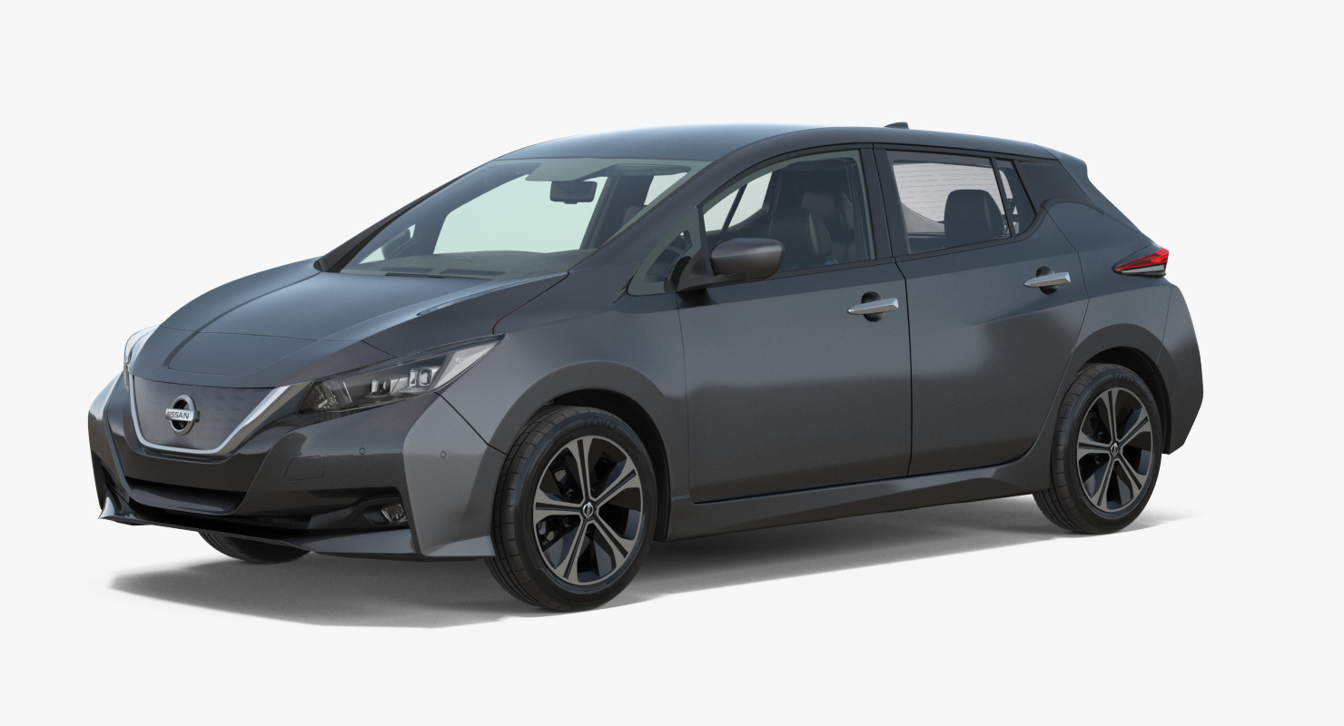 3d nissan leaf 2019 rigged model