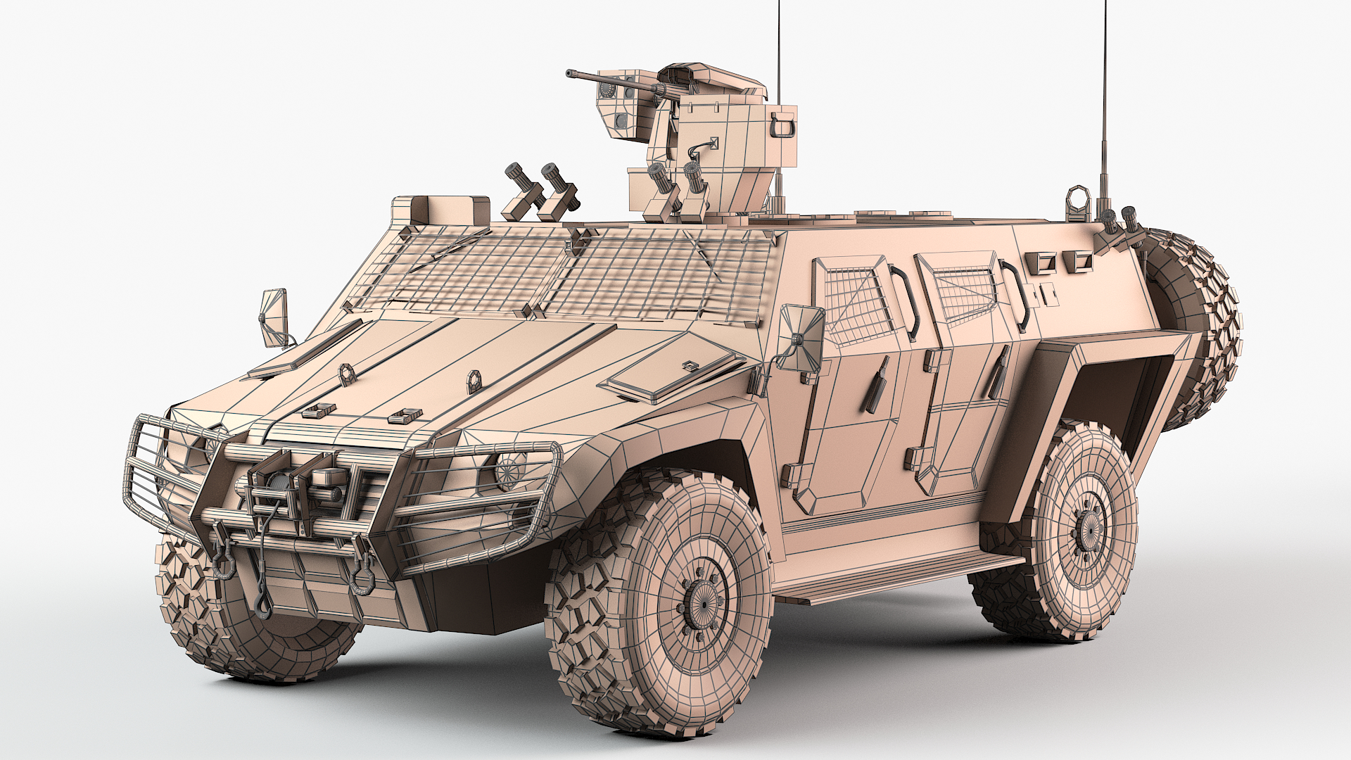 cobra-2战术轮式装甲车3d模型