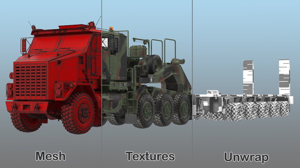 D Camouflage Oshkosh M Tank Model Turbosquid