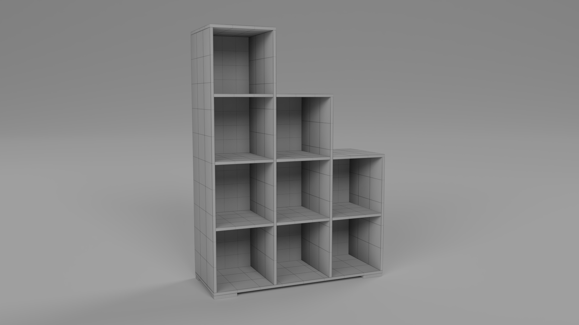 3d book shelve model