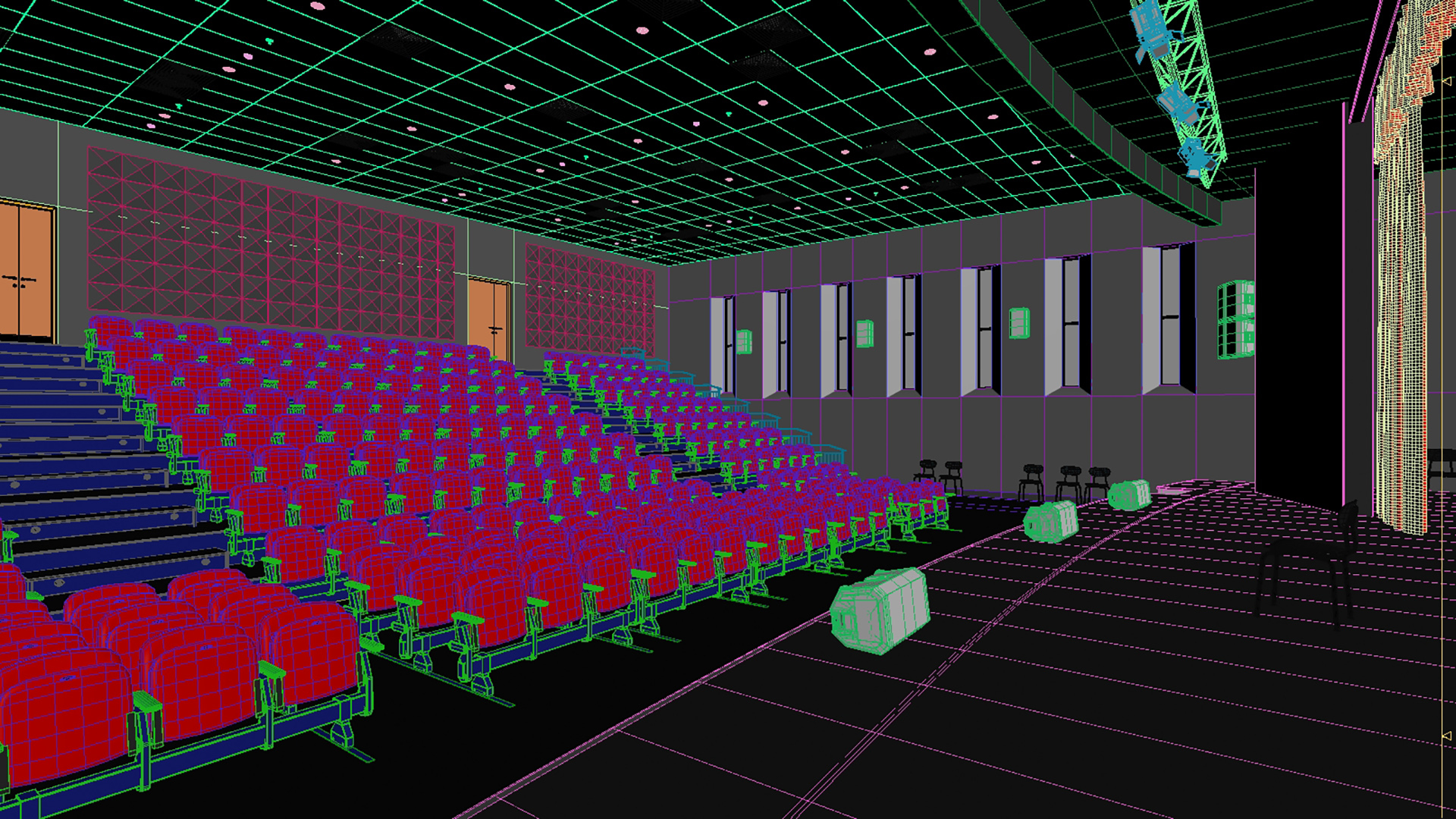 大会剧院3d模型