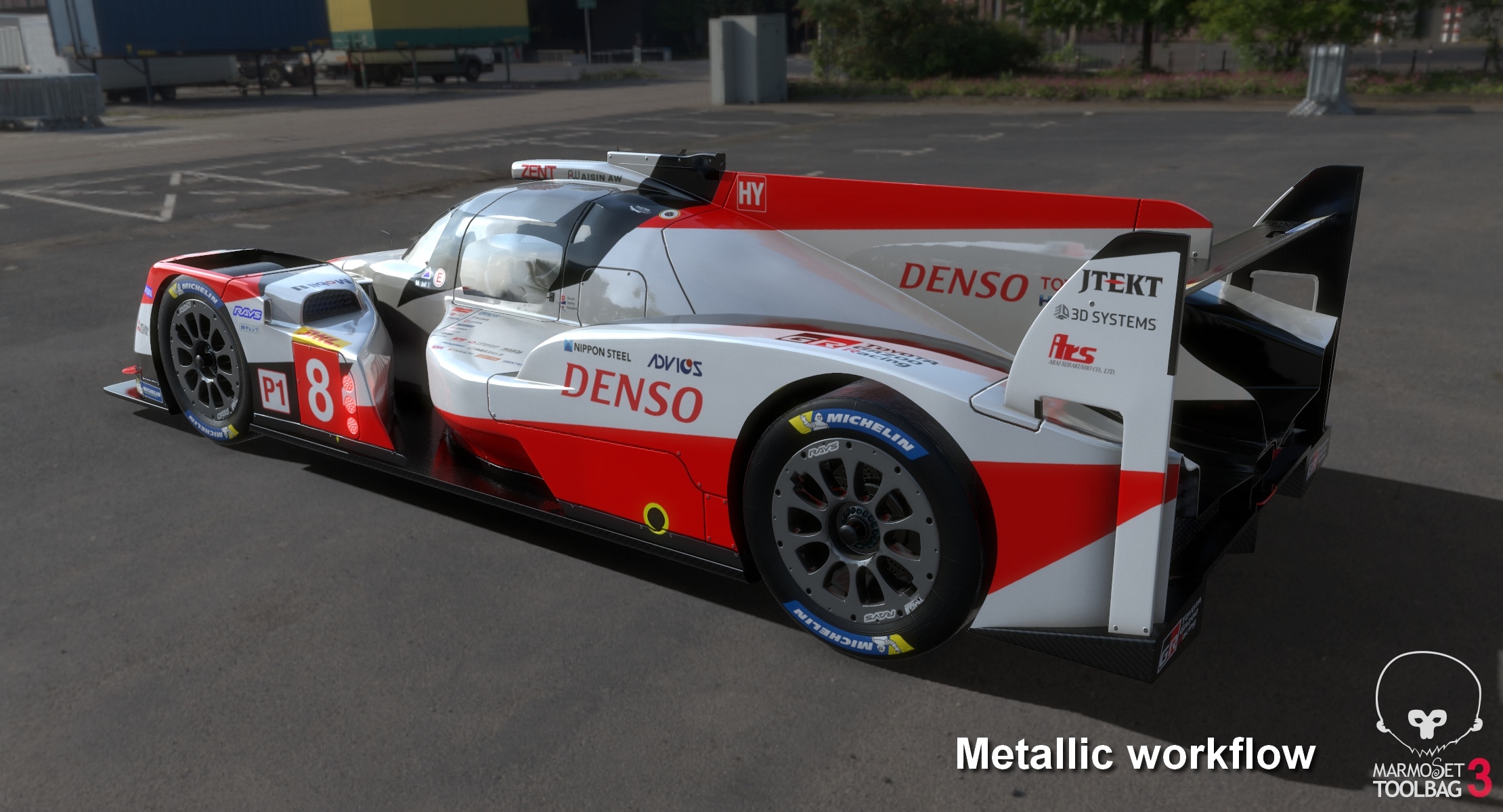 丰田gazoo赛车ts050混合动力车#8 lmp1 wec赛季2019 20203d模型