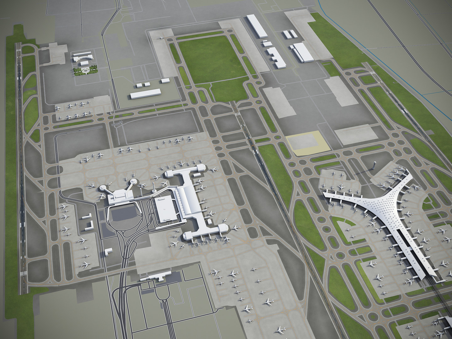 北京首都国际机场-pek3d模型