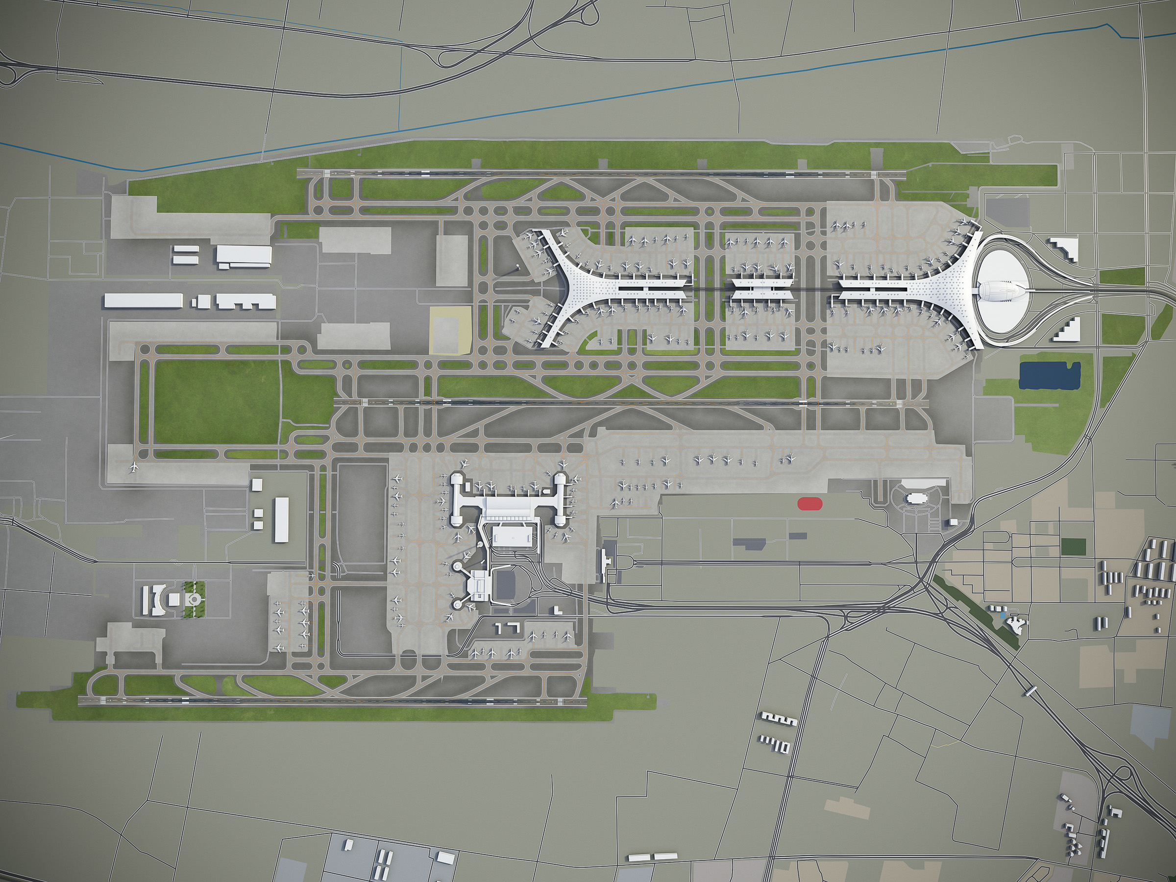 北京首都国际机场-pek3d模型