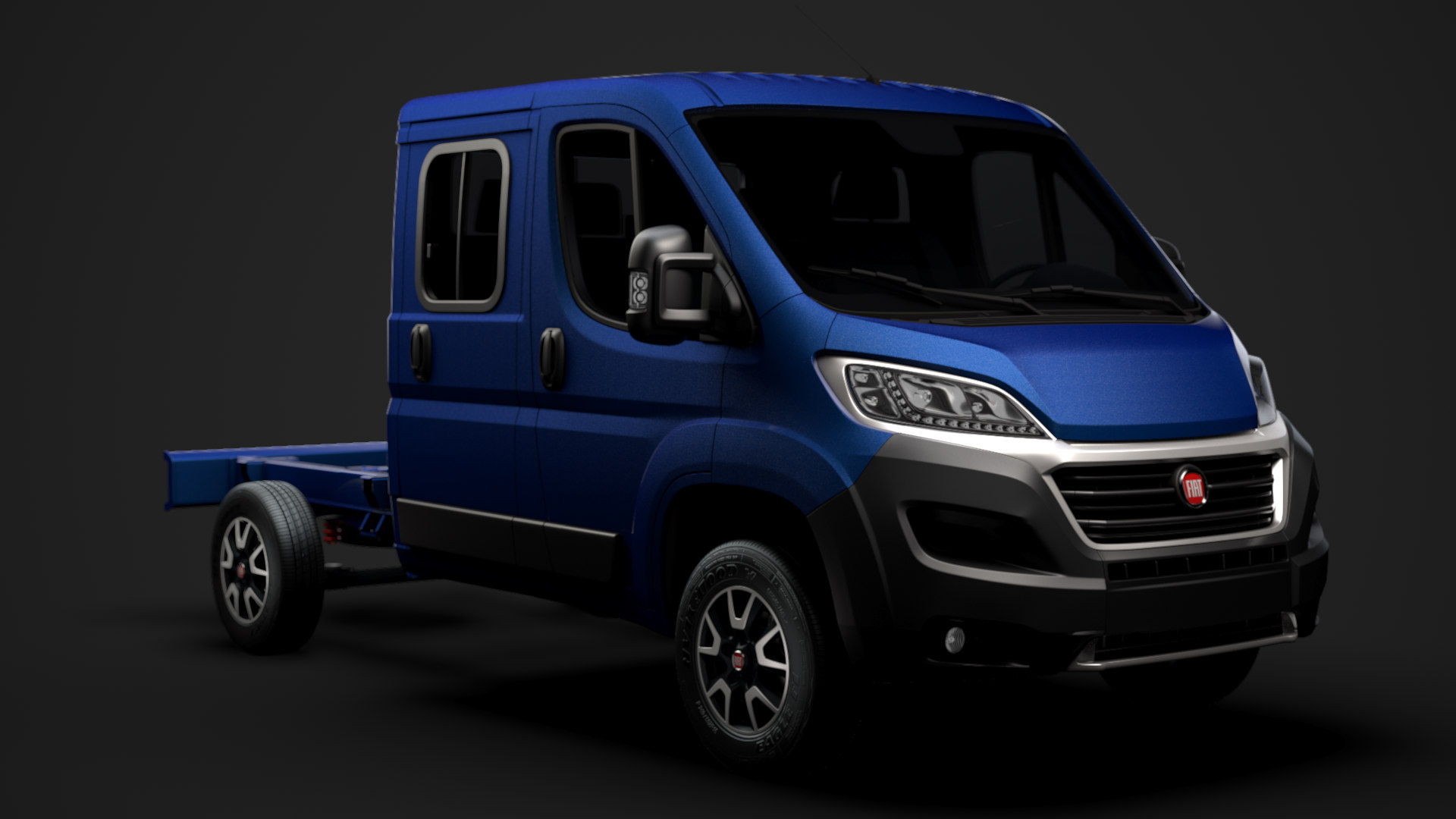 Fiat Ducato Chassis Truck D Model Turbosquid