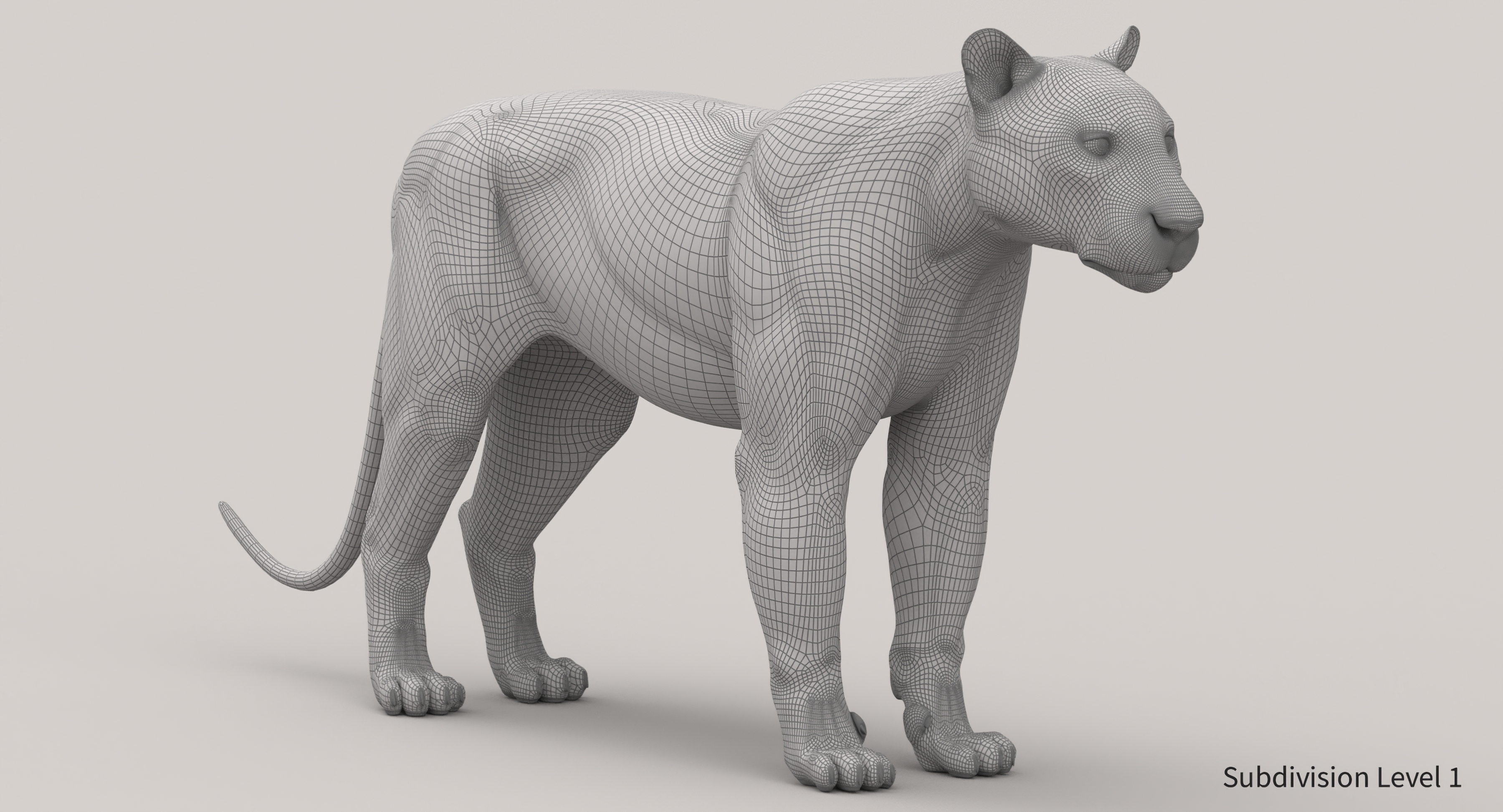 3d black panther leopard fur
