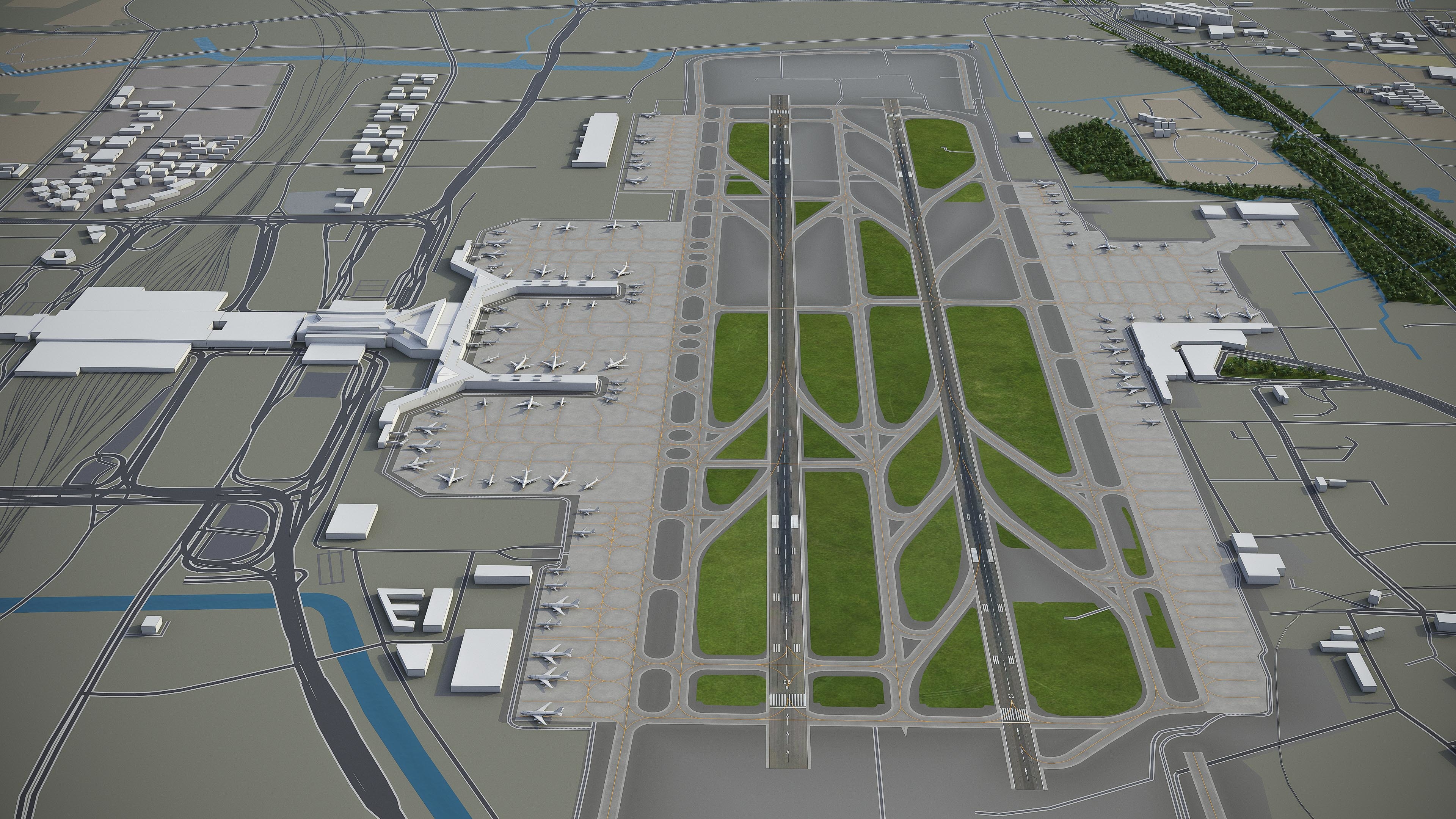 上海浦东国际机场-pvg3d模型