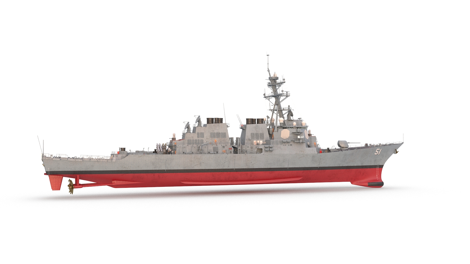 uss arleigh burke ddg 51 3d model