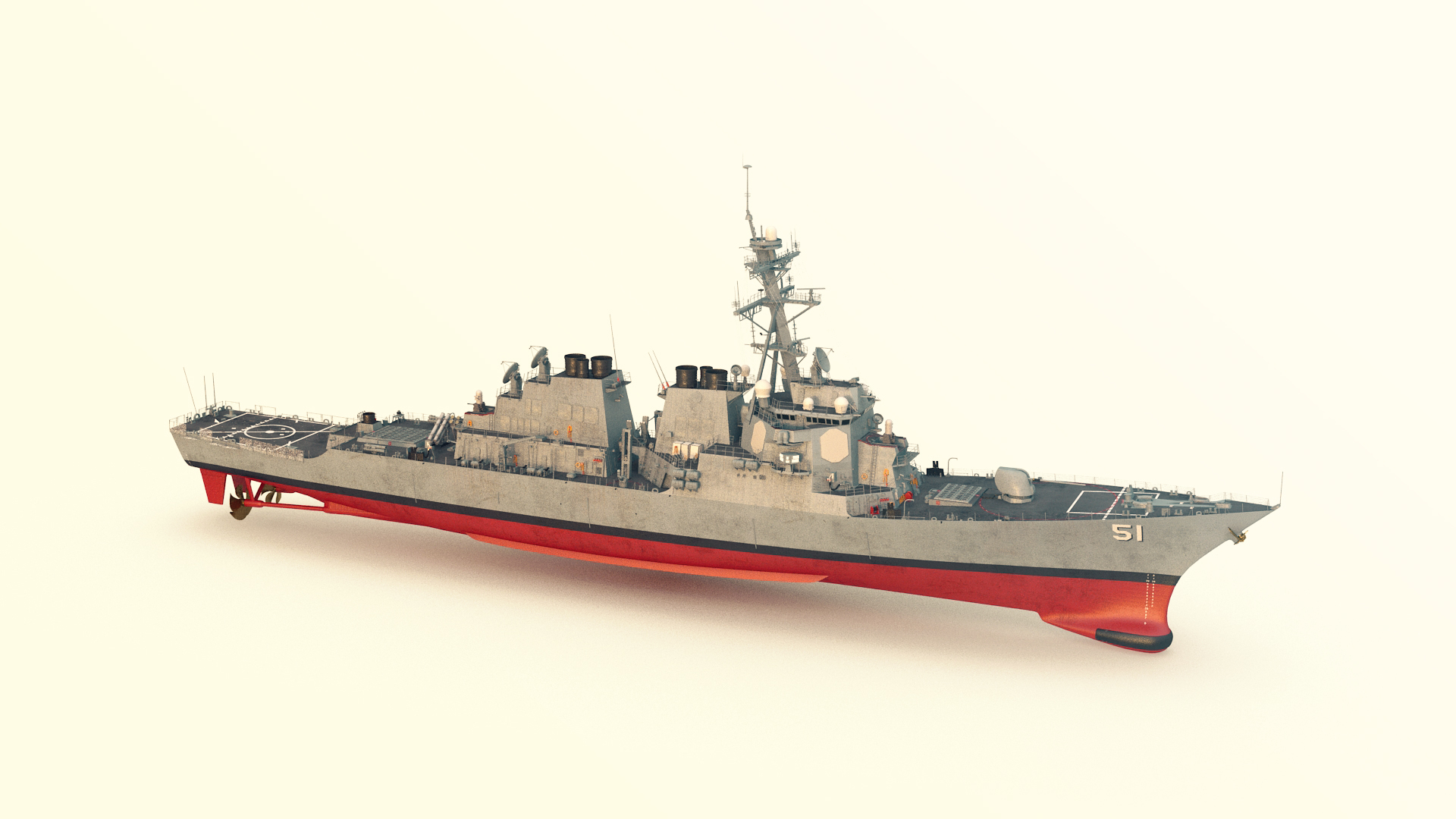 ddg 51系列3d模型 turbosquid 1454383