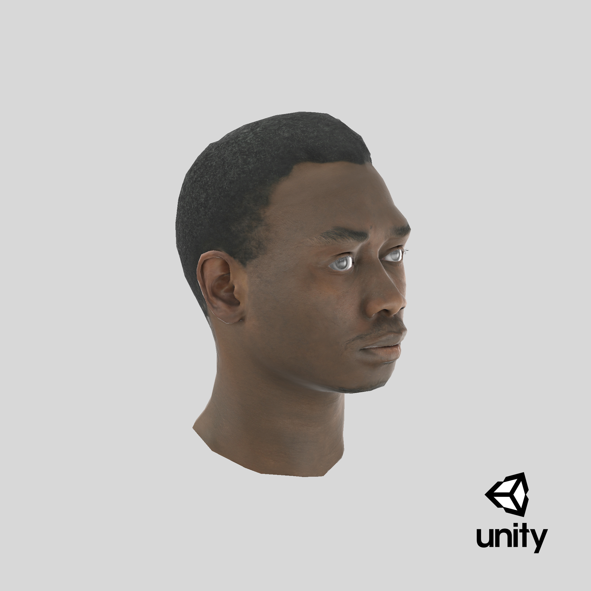 3d realistic 20s male head