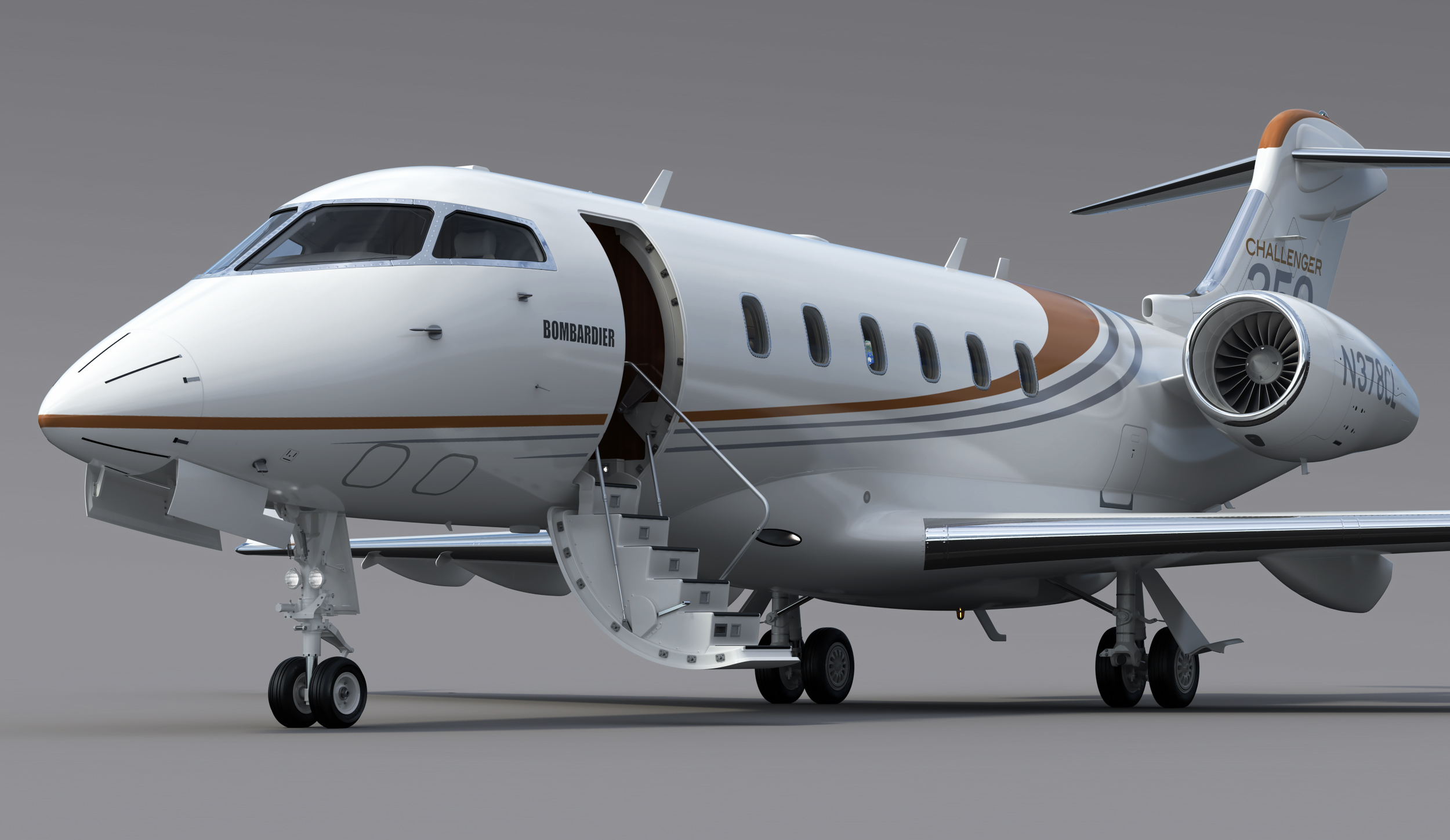 3d bombardier challenger 350 business jet model