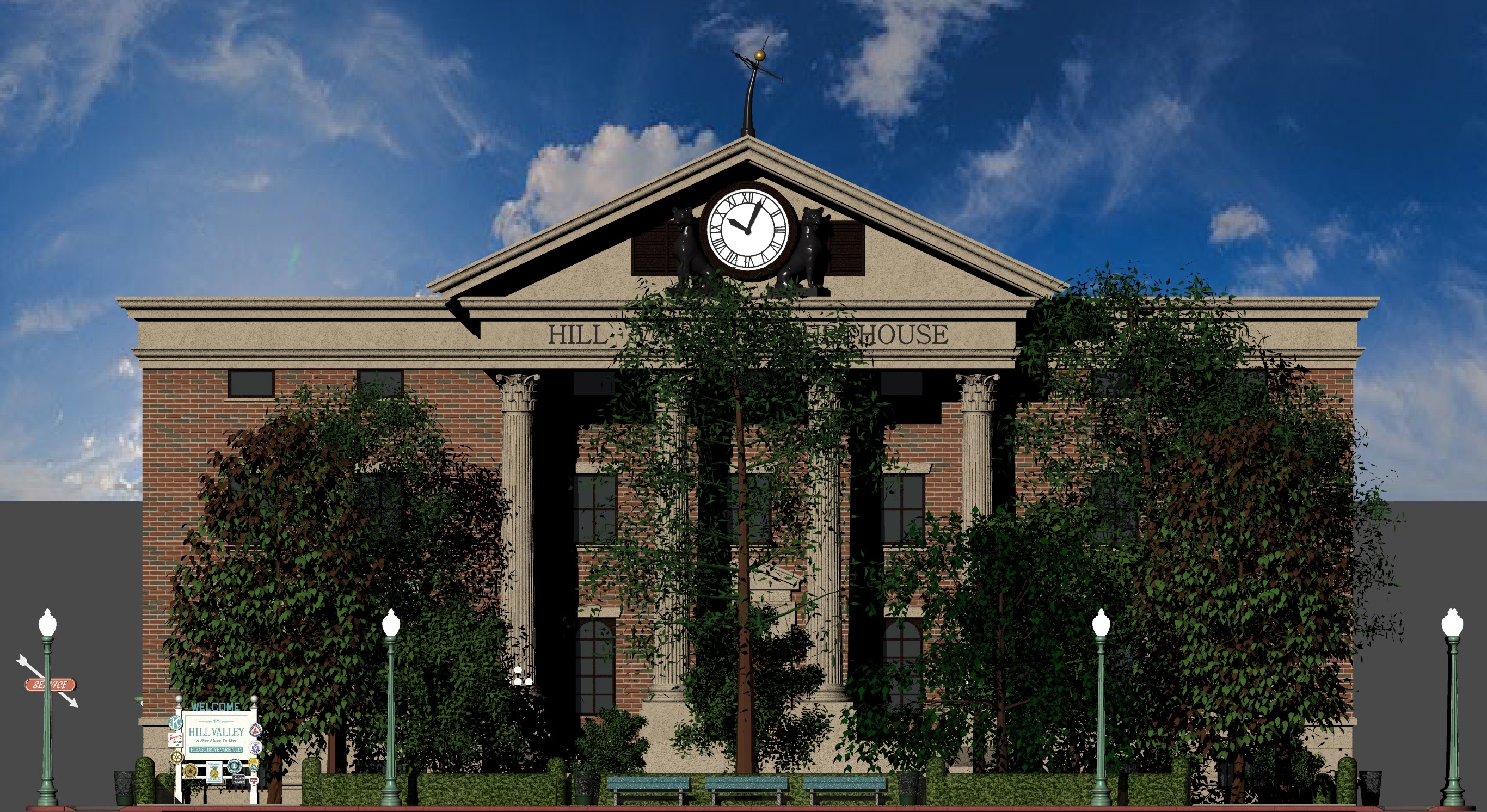 hill valley courthouse statler 3d