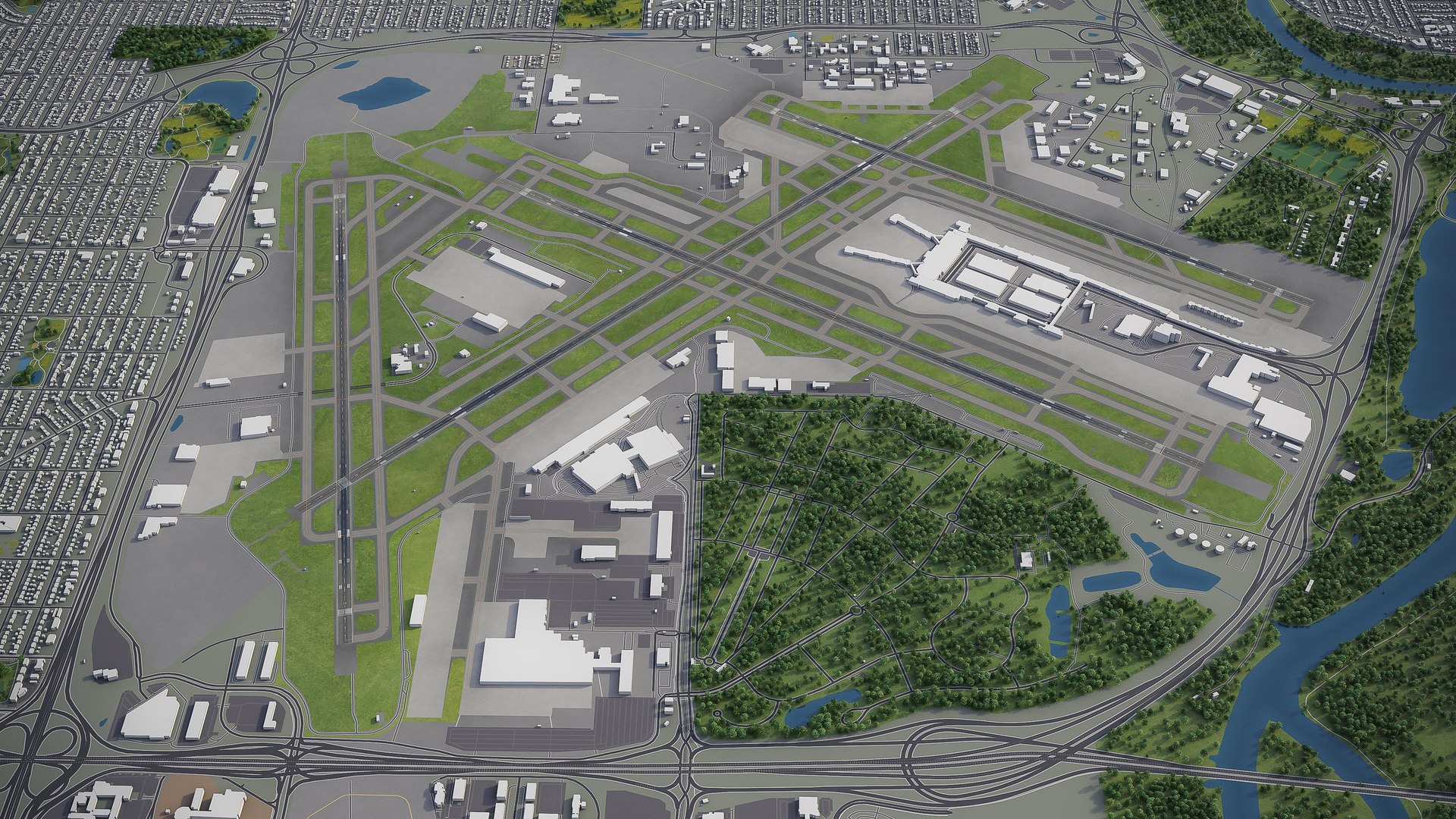 明尼阿波利斯-圣保罗国际机场(msp)3d模型
