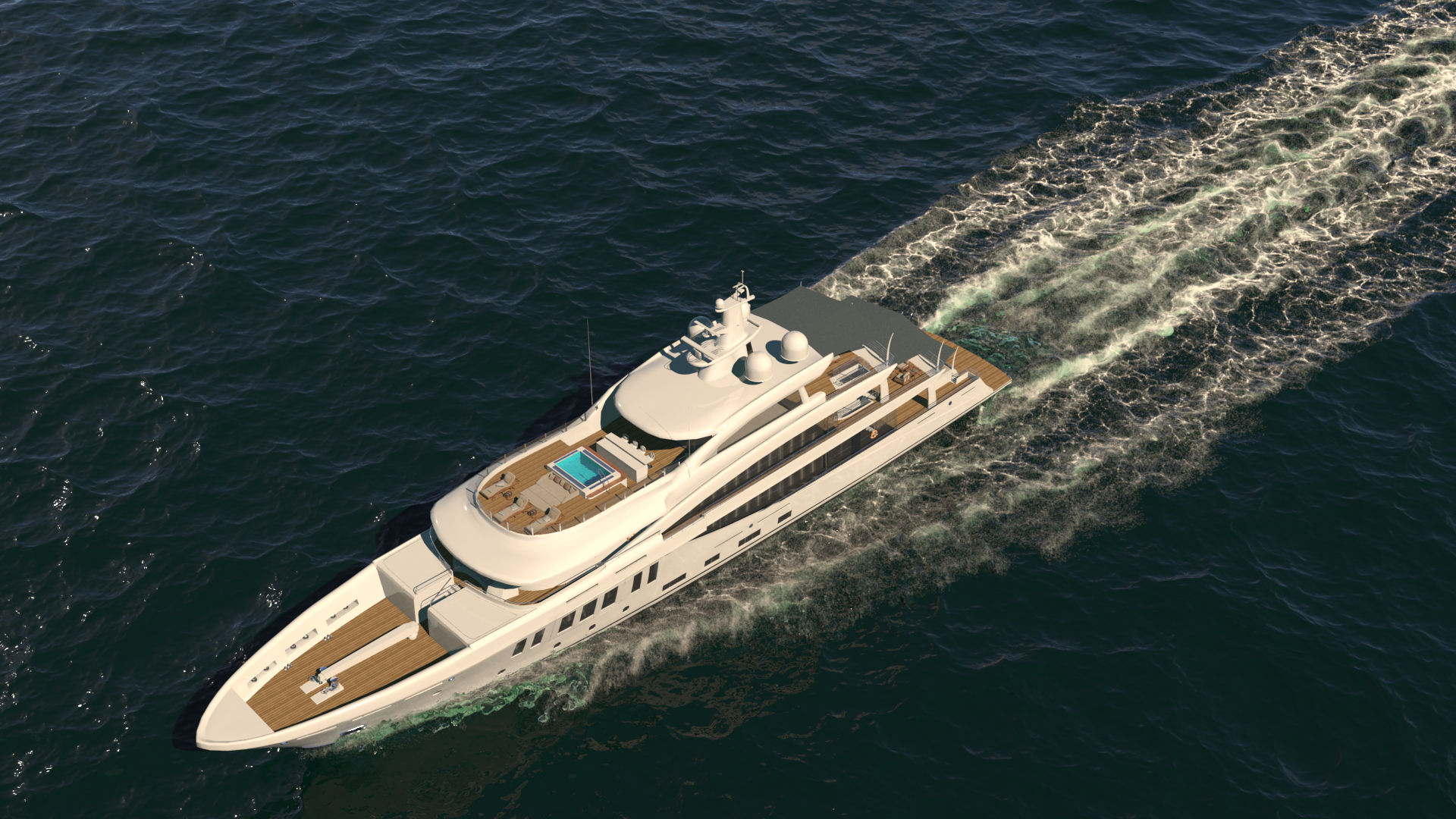 amels 200游艇动态对称3d模型