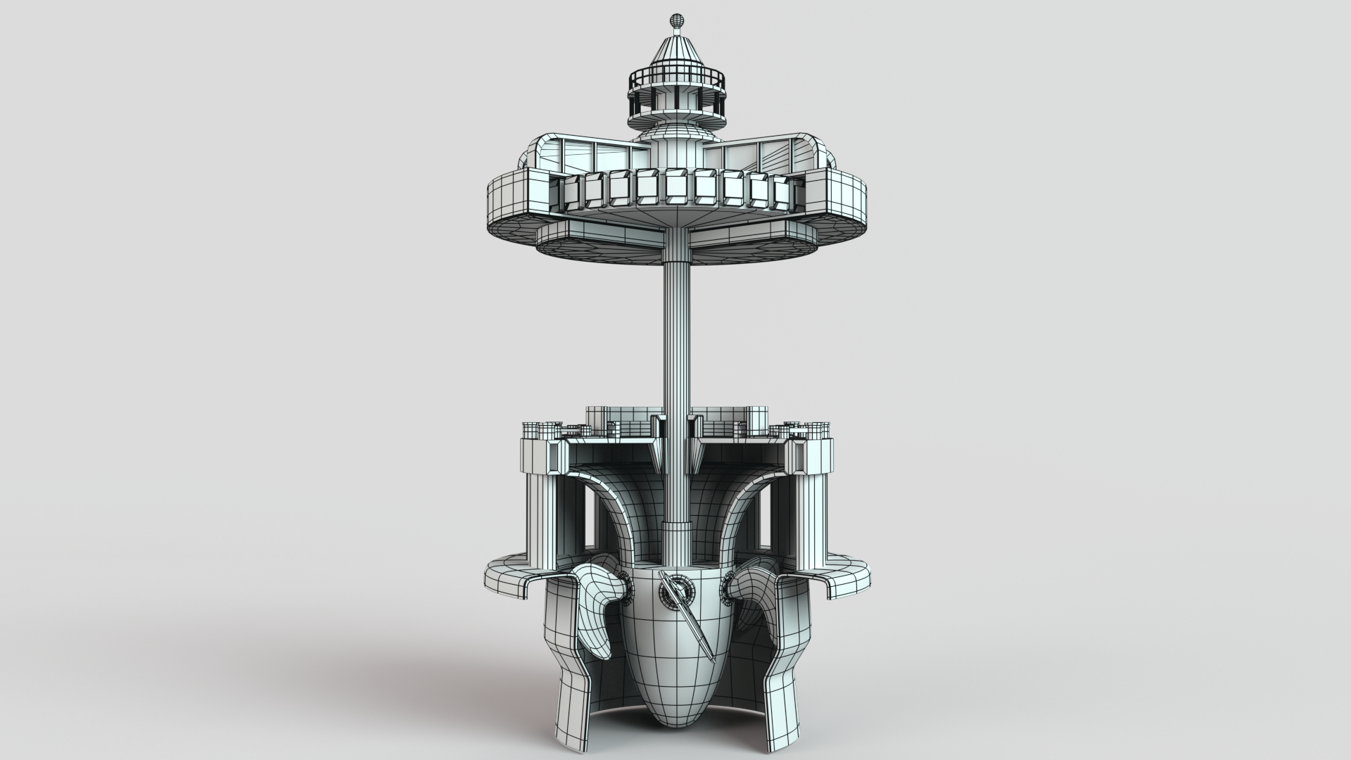 水力发电站3d模型