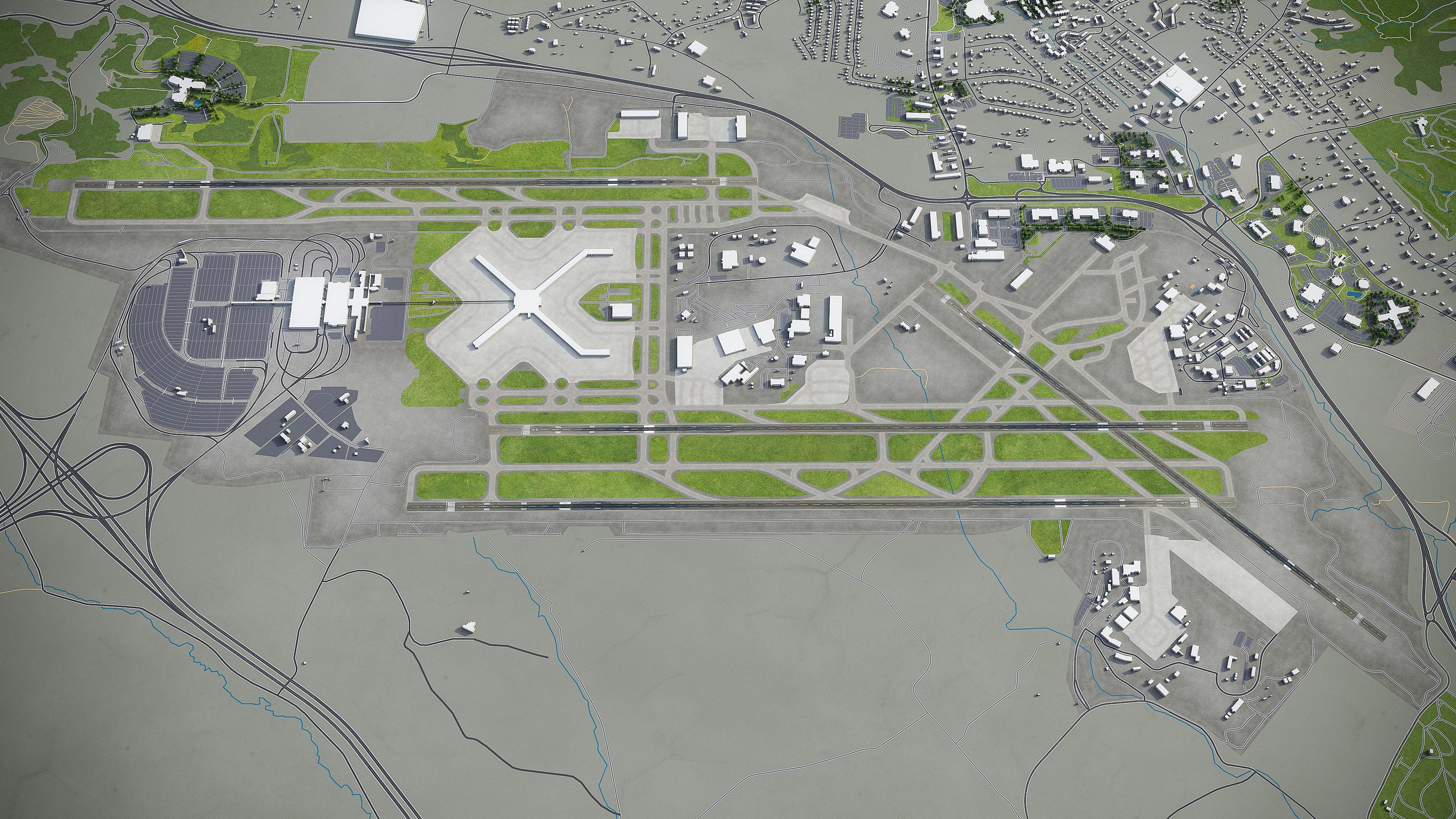 匹兹堡国际机场--城市及周边3d模型