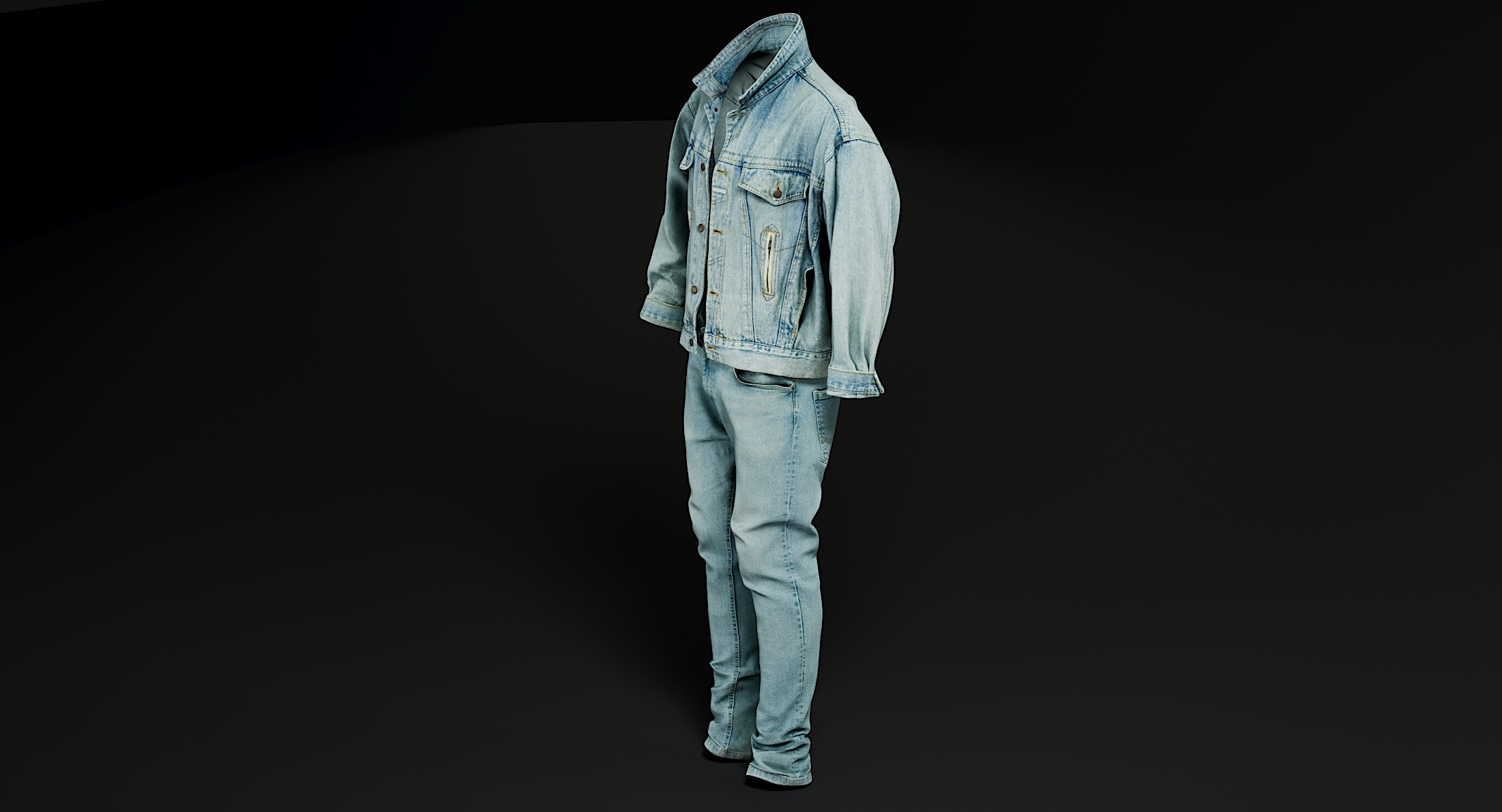 牛仔裤和夹克3d模型