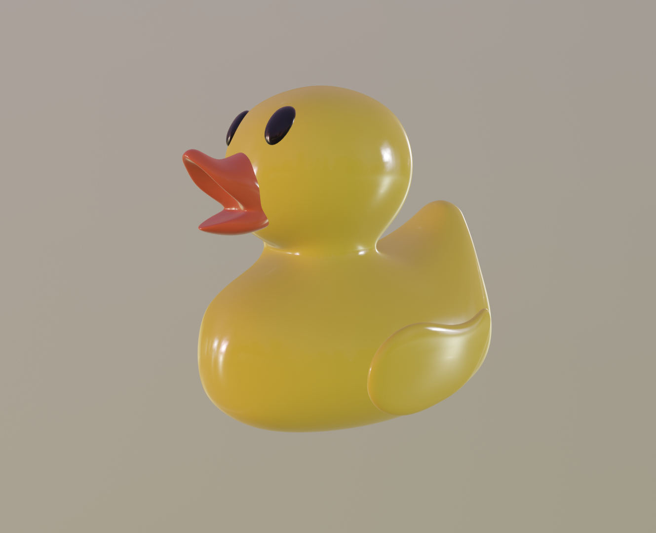 3d yellow rubber duck model