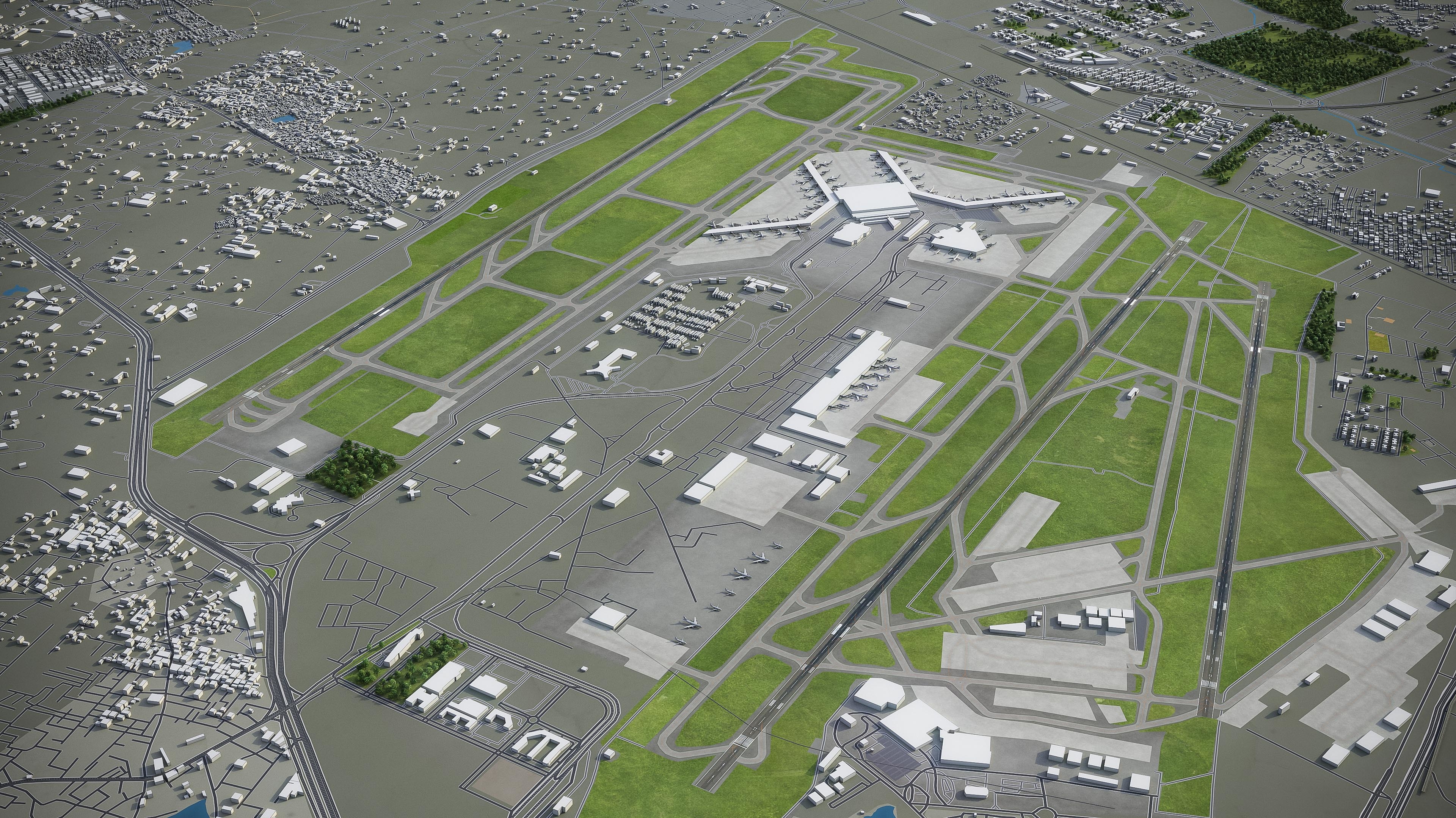 英迪拉·甘地国际机场3d模型