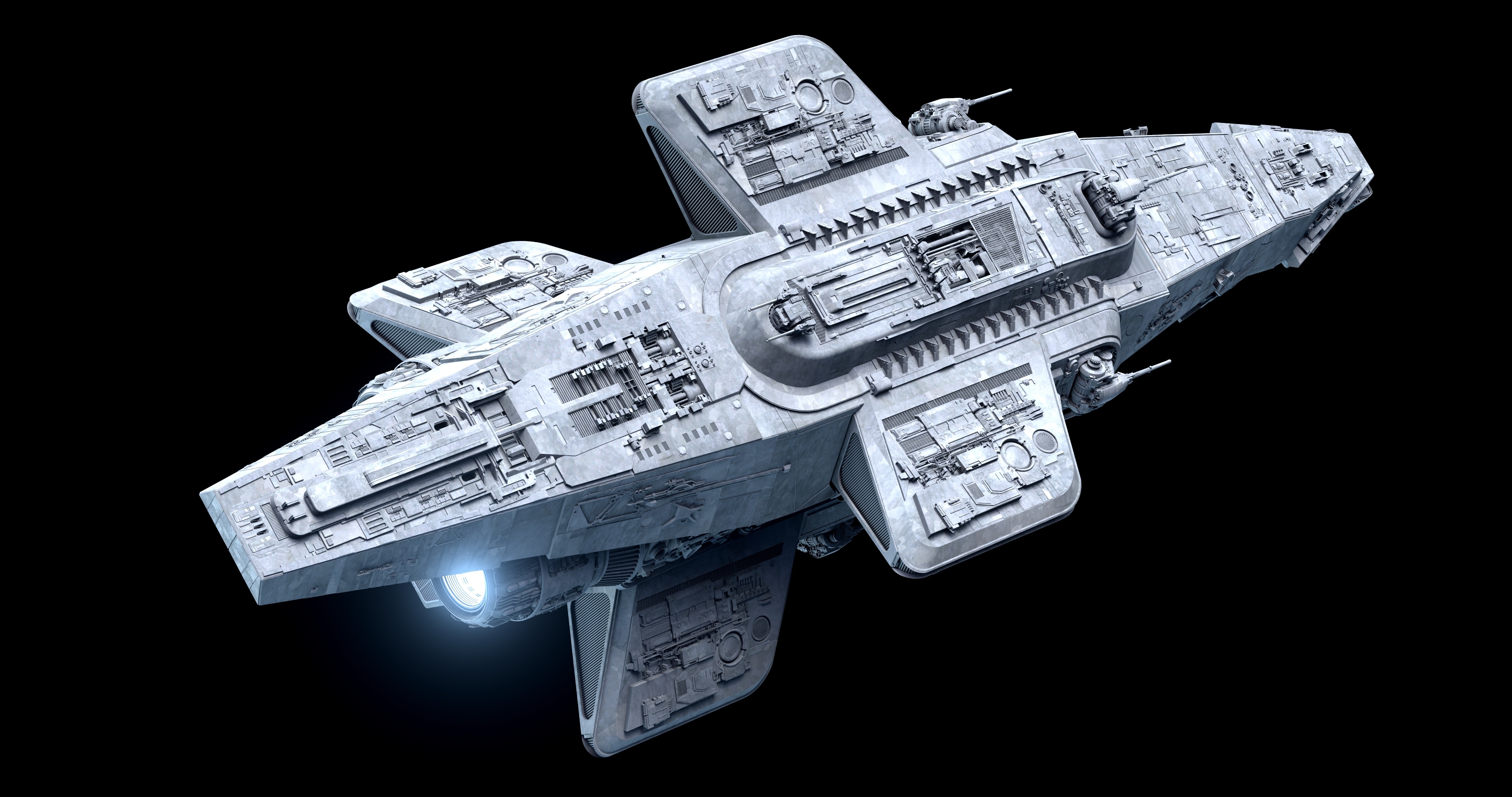 曼达洛式巡洋舰太空船3d模型