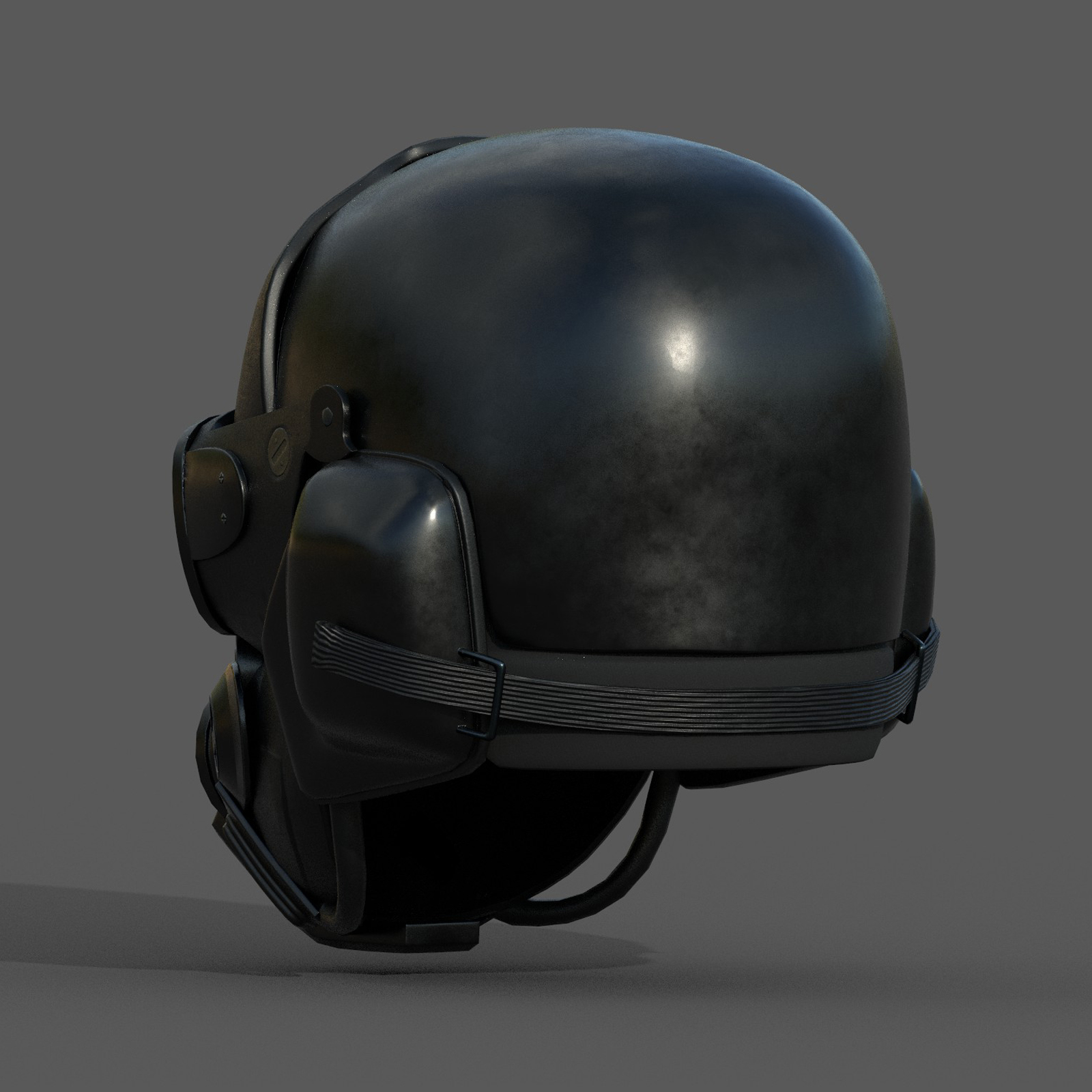 防毒面具头盔3d模型军事战斗保护污染幻想盔甲3d模型