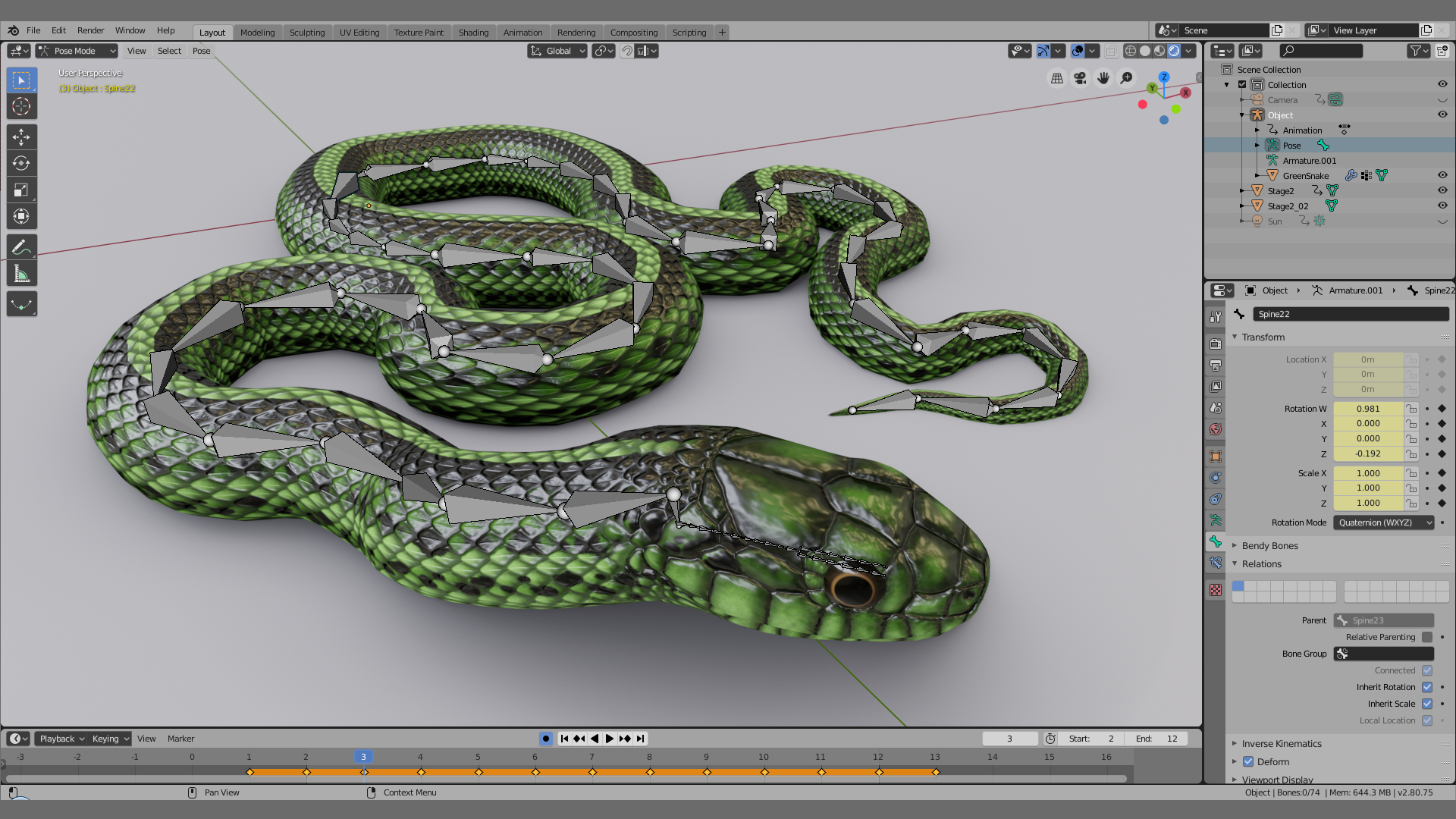 green snake model