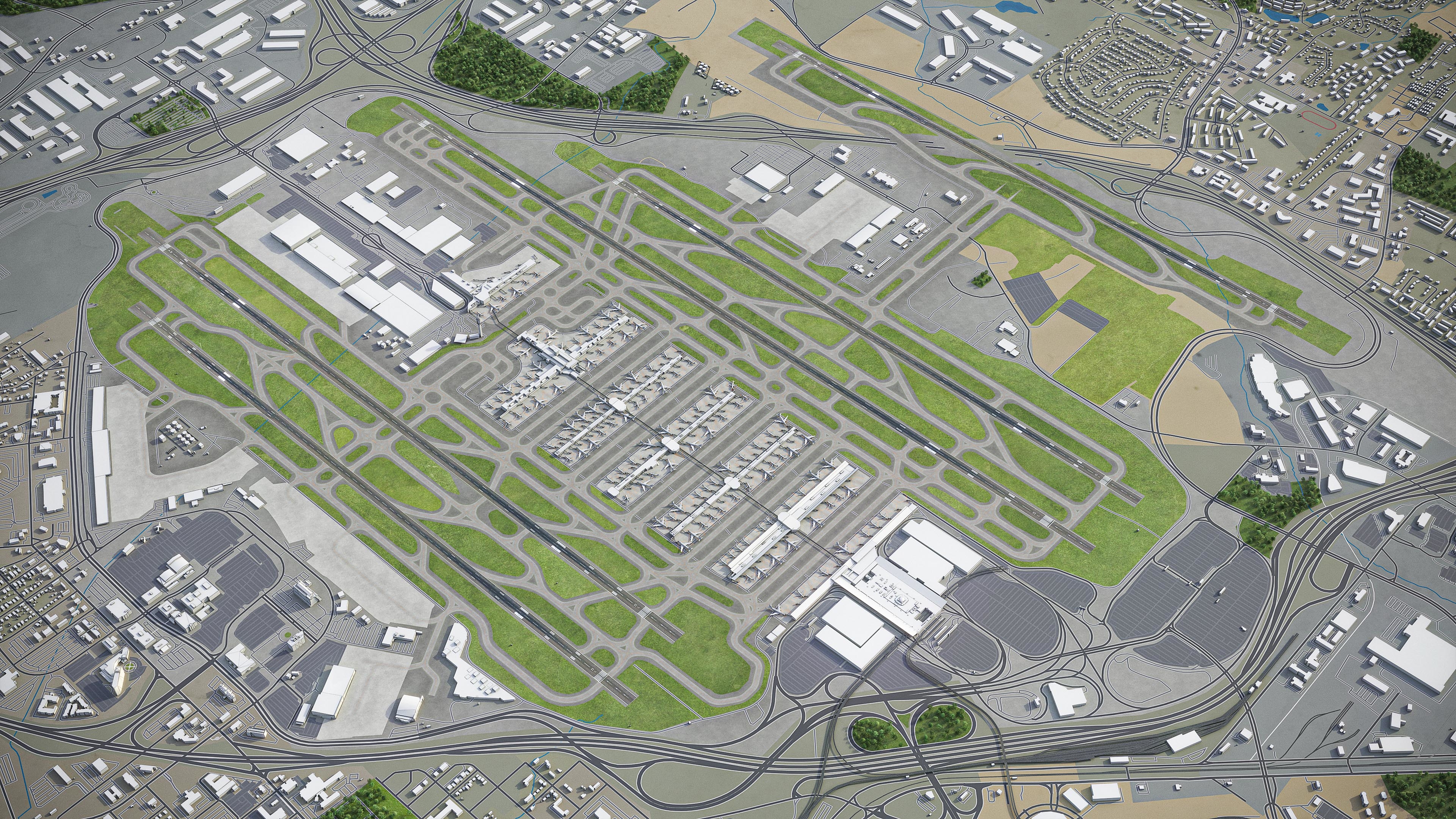 哈兹菲尔德-杰克逊亚特兰大国际机场-atl3d模型