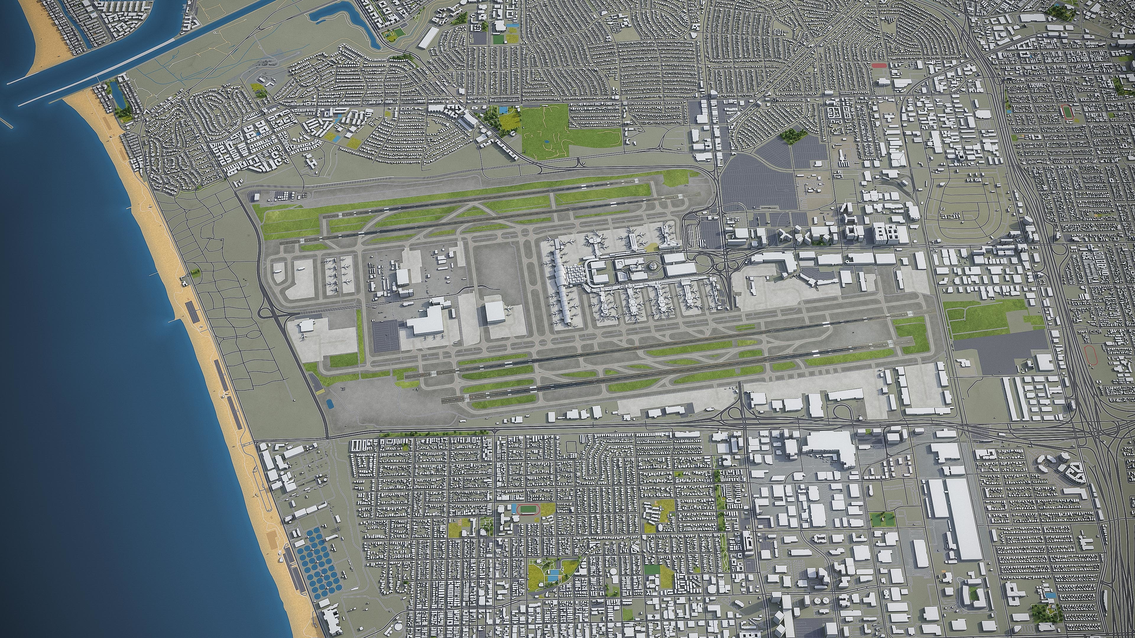 洛杉矶国际机场-lax3d模型