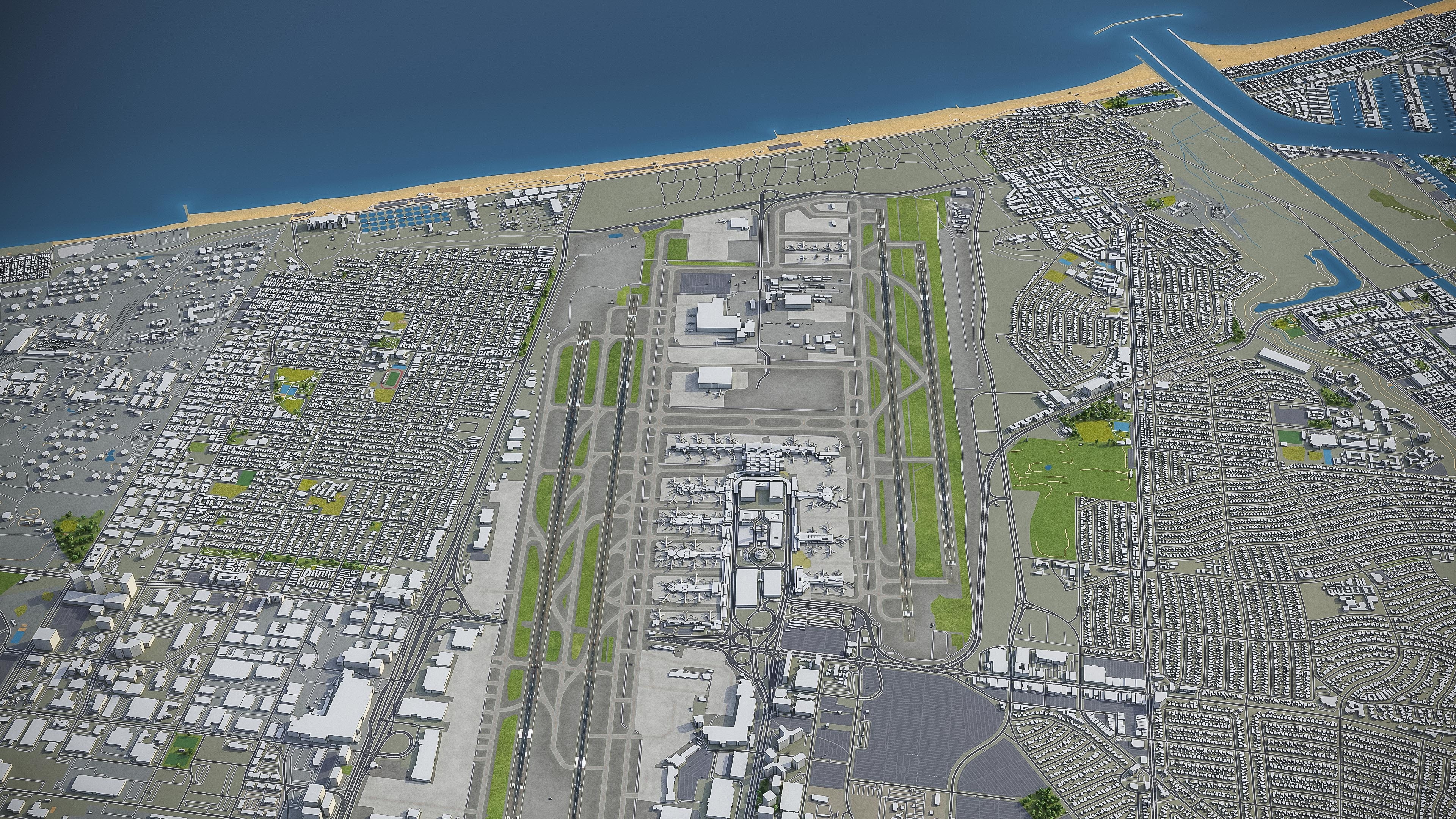 洛杉矶国际机场-lax3d模型